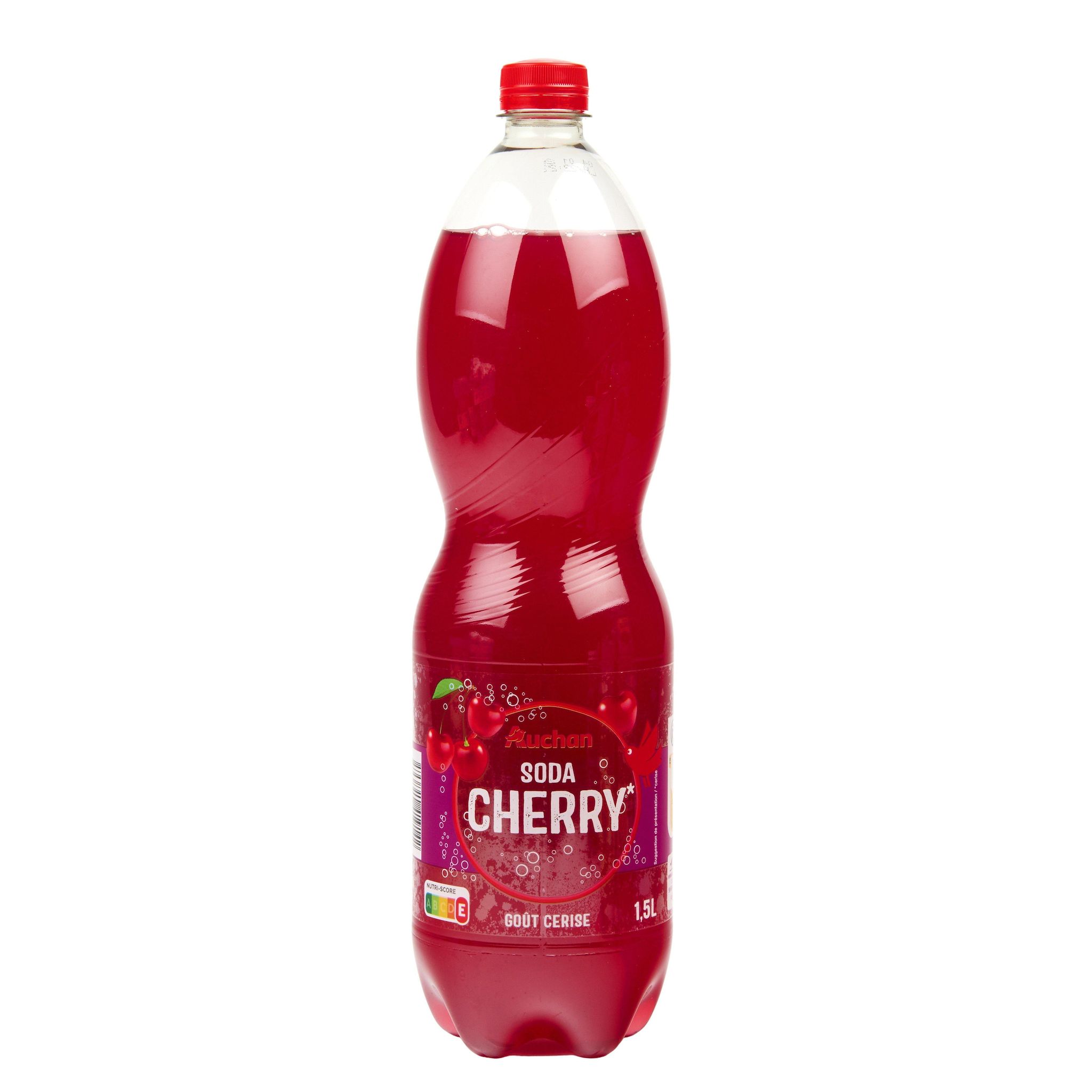 Voir la diapositive 5 : AUCHAN Boisson gazeuse goût cerise 1,5l