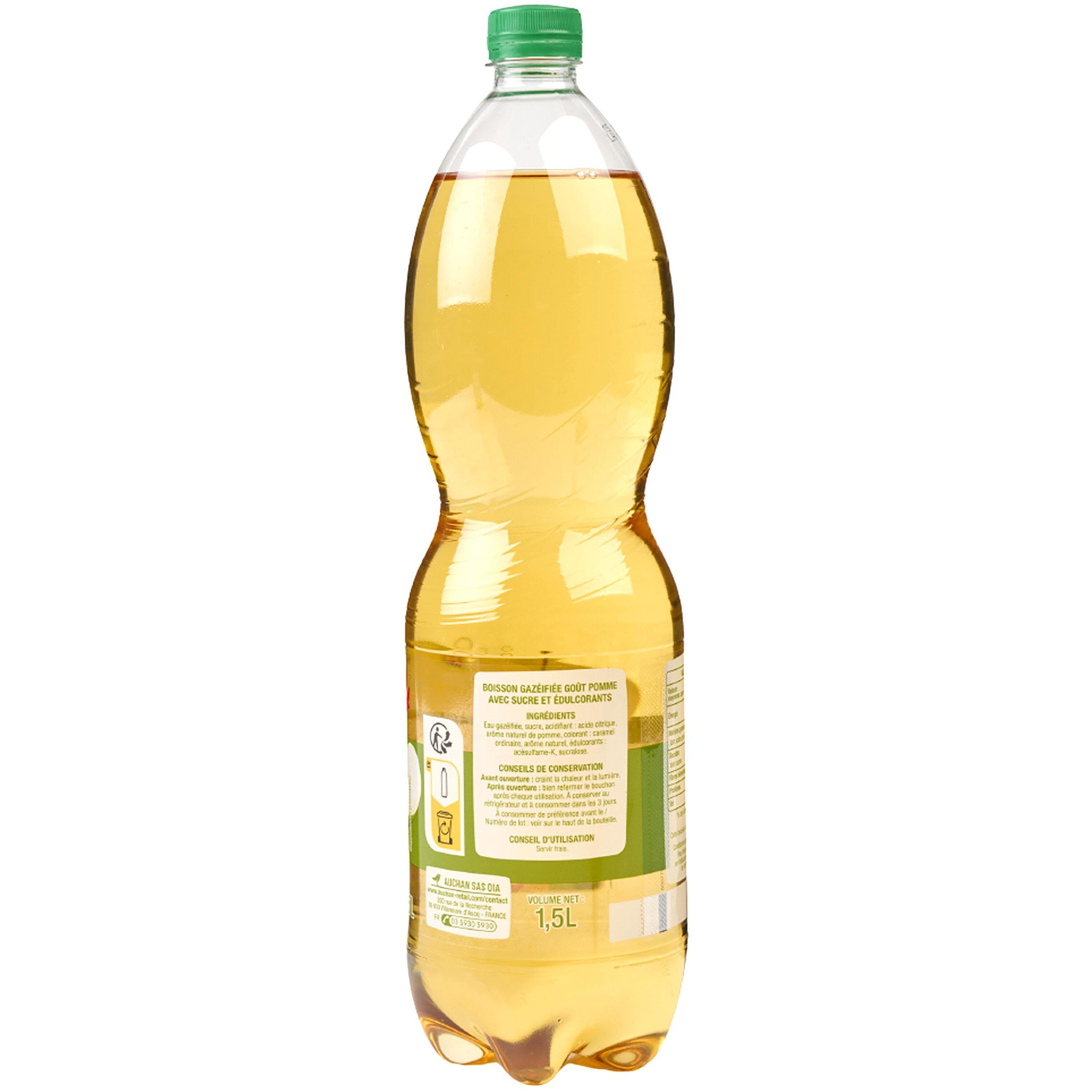Voir la diapositive 2 : AUCHAN Soda goût pomme 1,5l