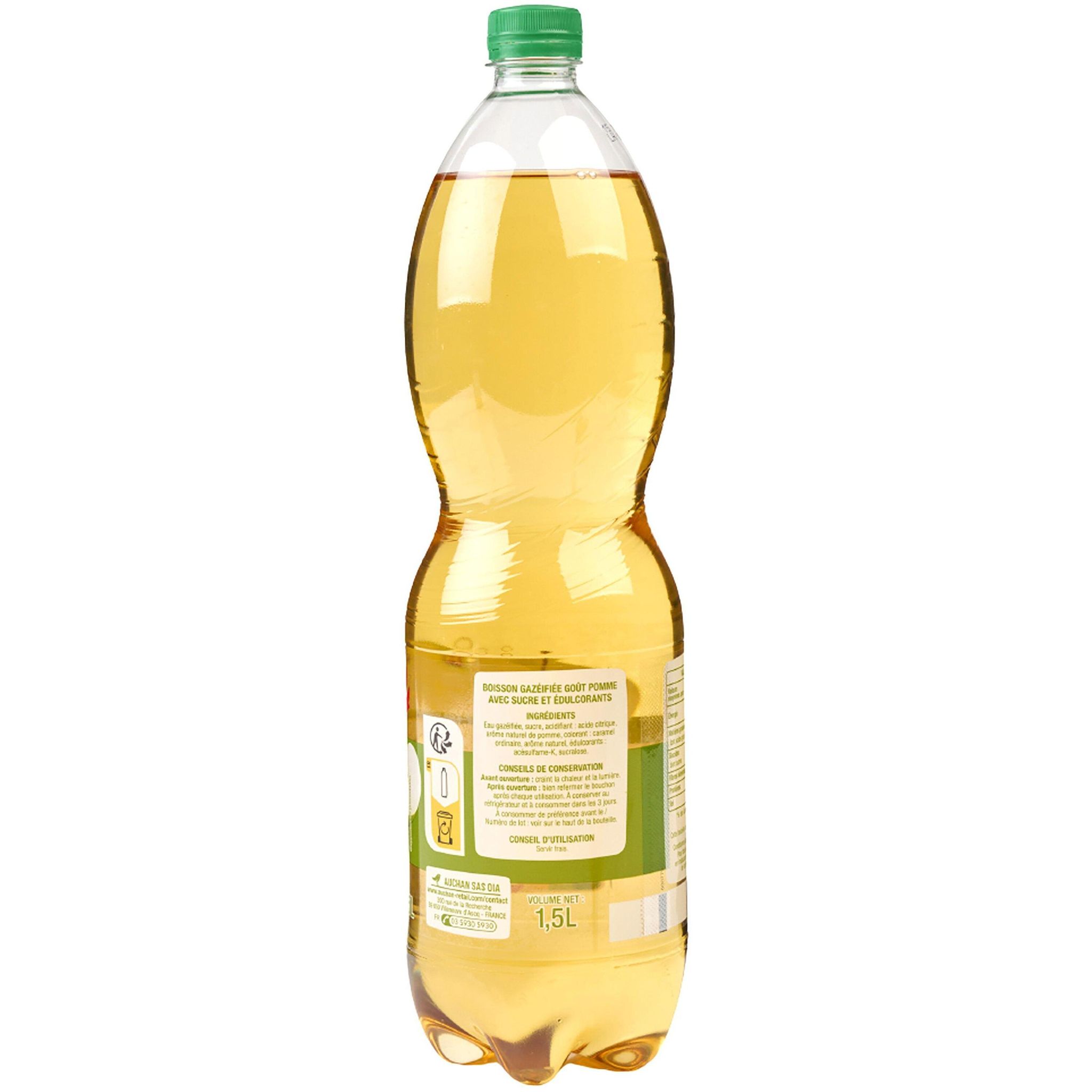 Voir la diapositive 3 : AUCHAN Soda goût pomme 1,5l