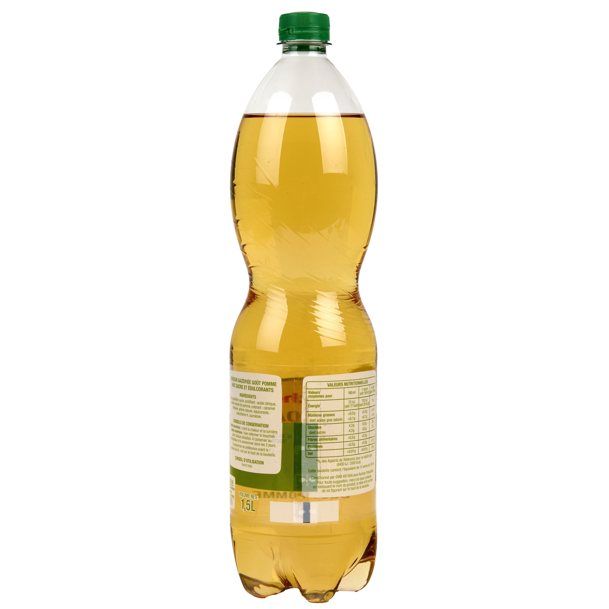 Voir la diapositive 4 : AUCHAN Soda goût pomme 1,5l
