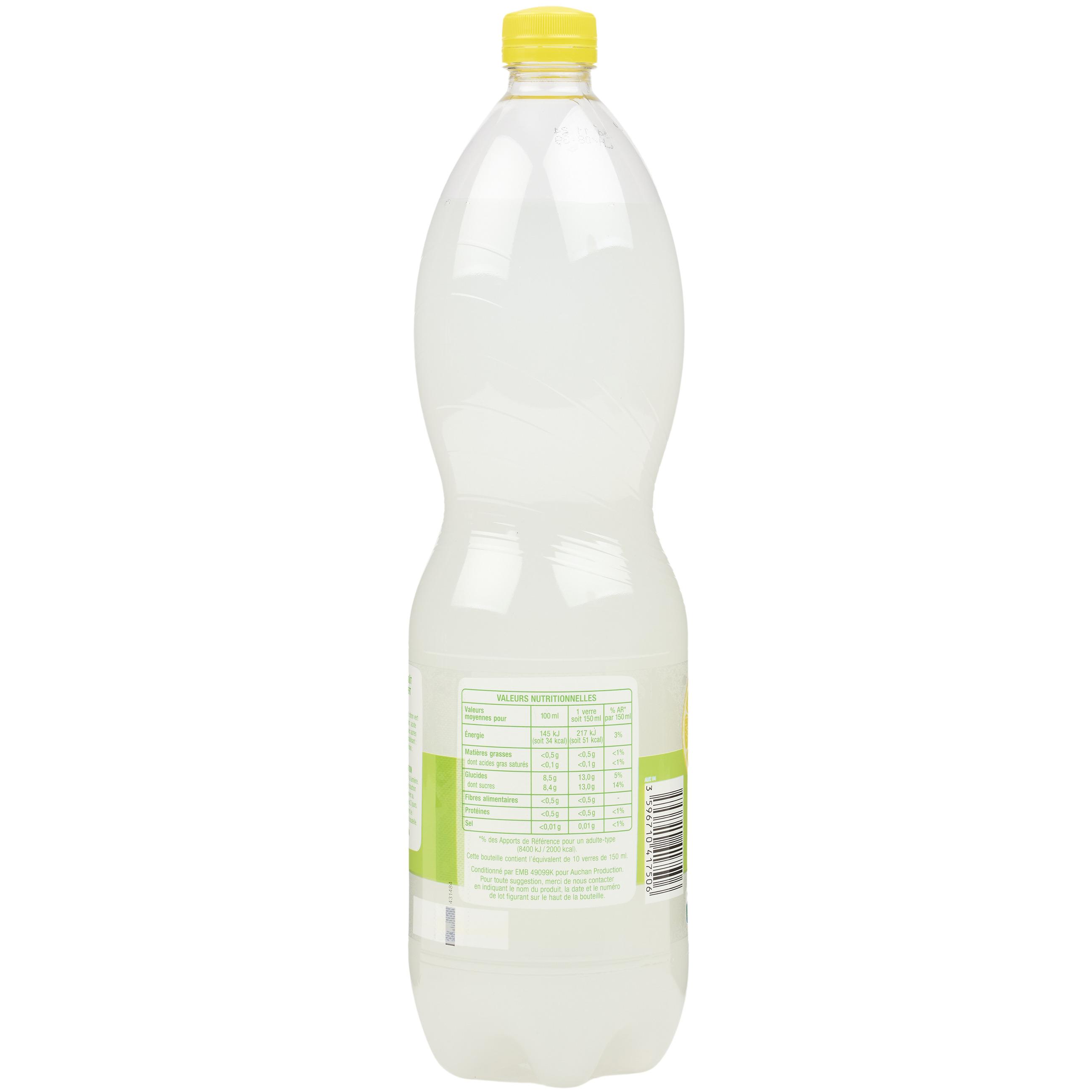 Voir la diapositive 4 : AUCHAN Soda lemon goût citron citron vert 1,5l