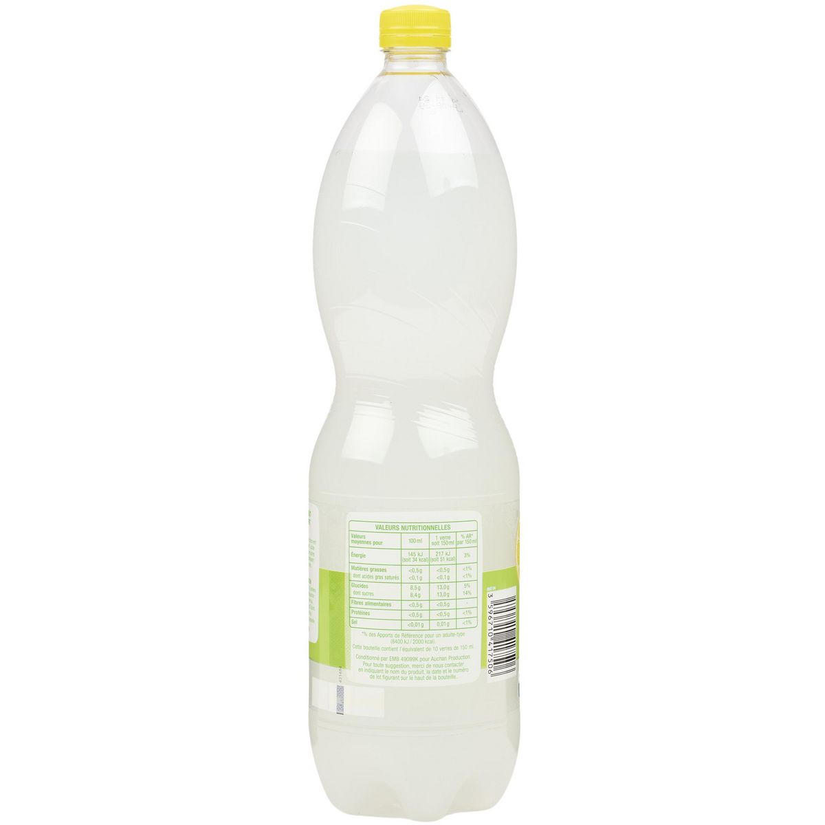 AUCHAN Soda lemon goût citron citron vert 1,5l