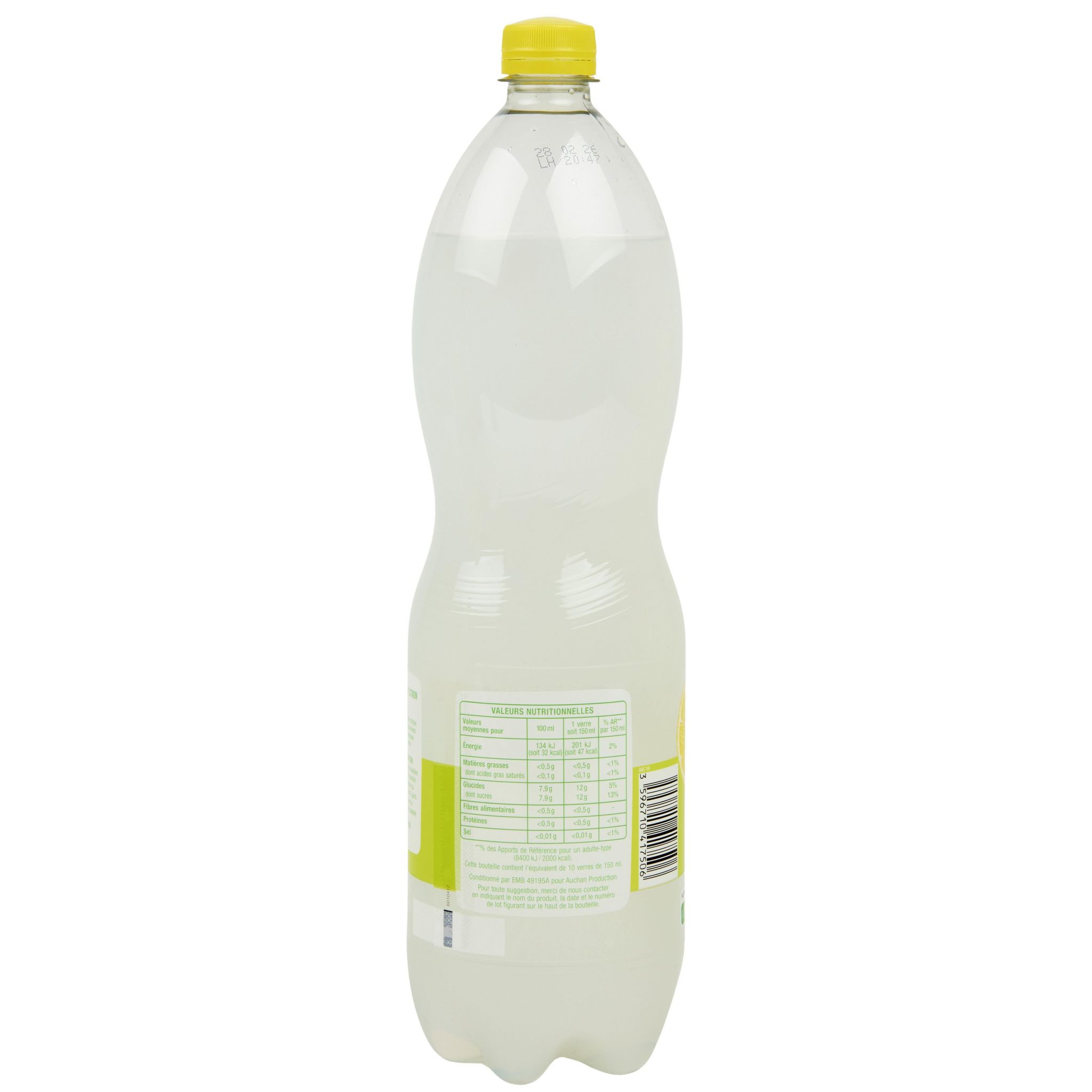 Voir la diapositive 5 : AUCHAN Soda lemon goût citron citron vert 1,5l