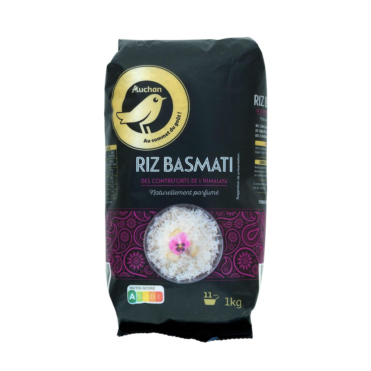 AUCHAN GOURMET Riz parfumé basmati prêt en 11 min 1kg