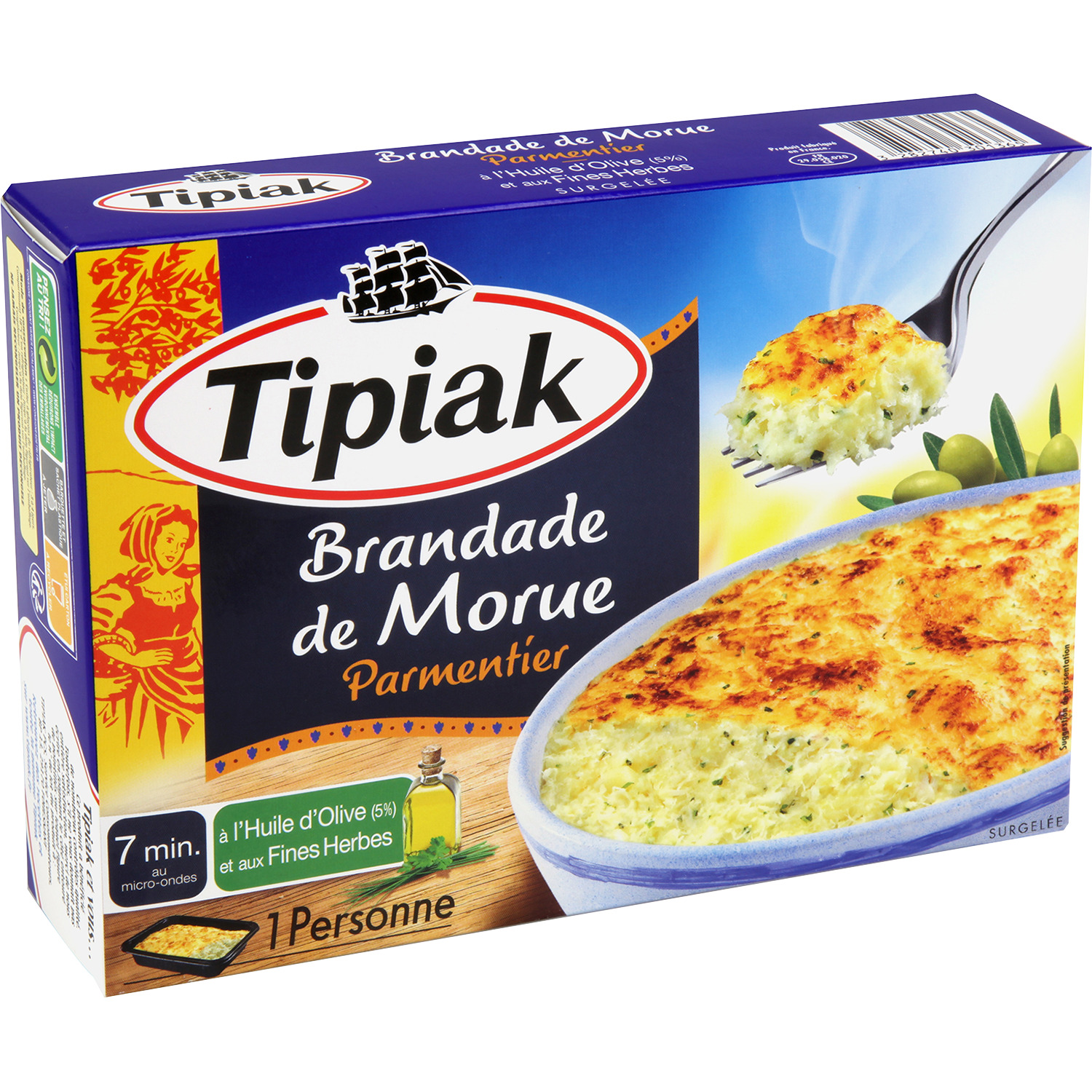 Voir la diapositive 4 : TIPIAK Brandade de morue parmentier 1 portion 310g