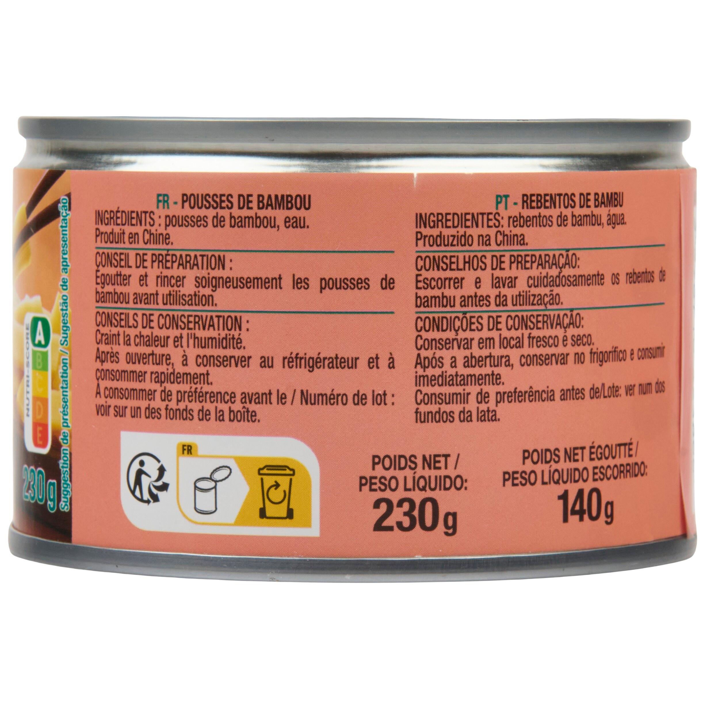Voir la diapositive 5 : AUCHAN Pousses de bambou 140g