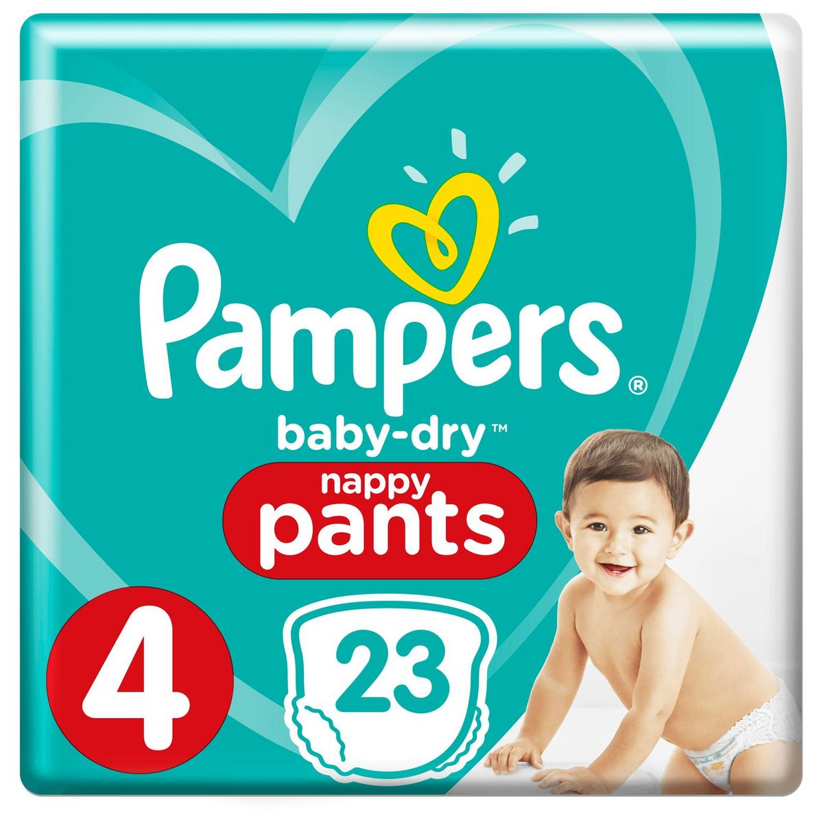 PAMPERS Baby-dry pants couches-culottes taille 4 (9-15kg) 23 couches
