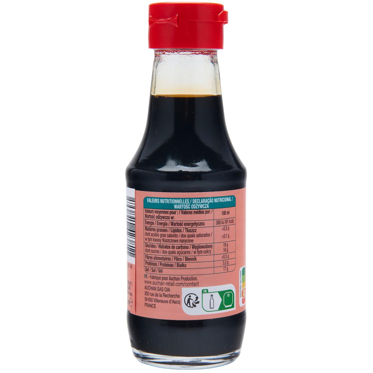 AUCHAN Sauce soja salée 15cl