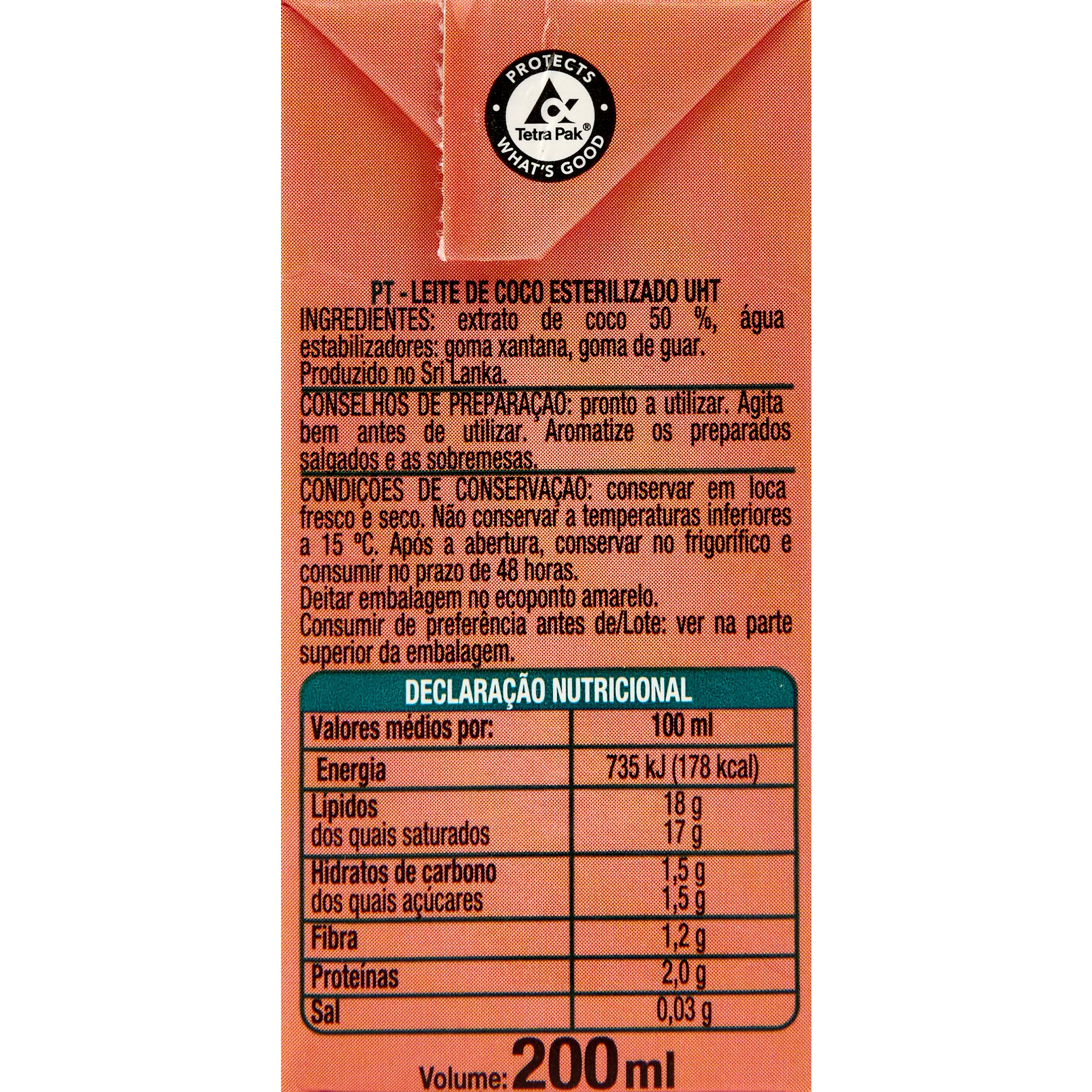 Voir la diapositive 4 : AUCHAN Lait de coco brique 200ml