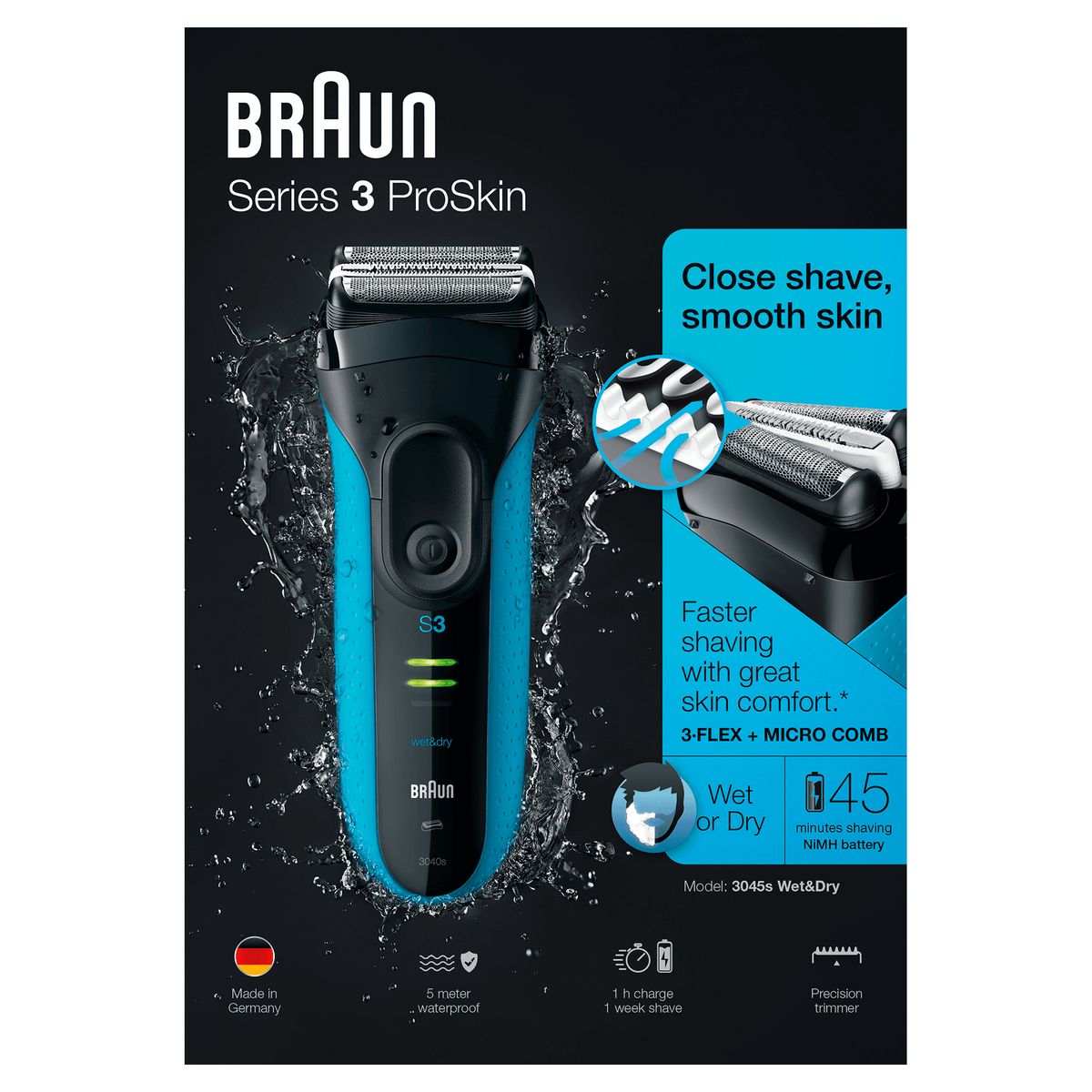 BRAUN Rasoir Série 3 3045S - Noir