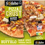 SODEBO Pizza crust buffalo bœuf épicé poivrons grillés à partager 600g