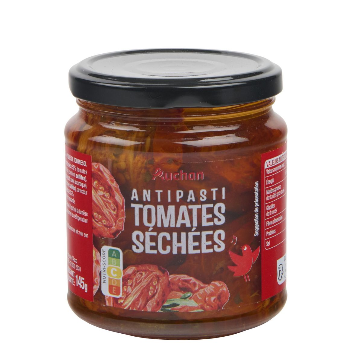 AUCHAN Tomates séchées en bocal 145g