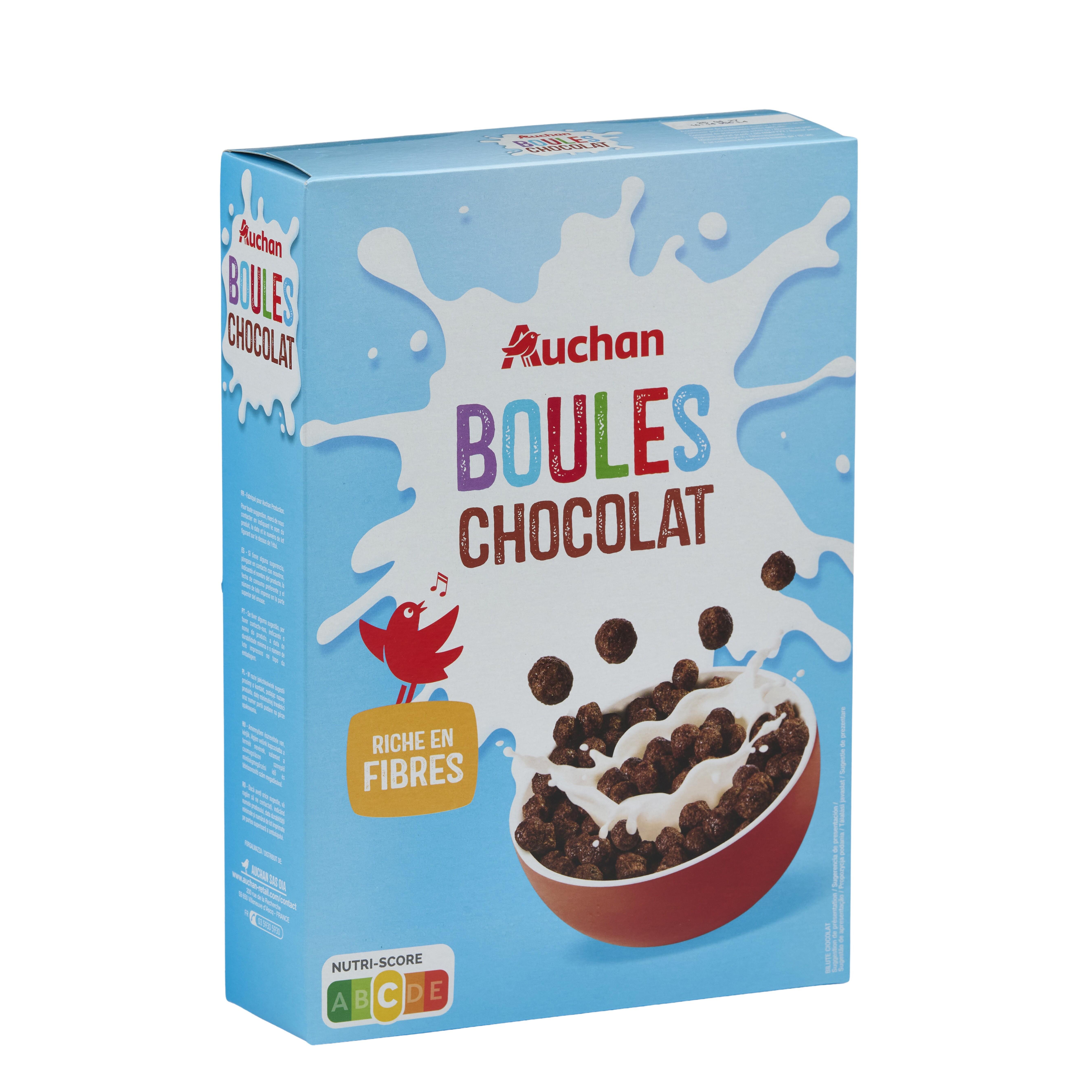 Voir la diapositive 2 : AUCHAN CaoCroc Céréales enrobées de chocolat 375g