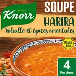 KNORR Soupe déshydratée Harira halal à la volaille et aux épices orientales 4 portions 115g