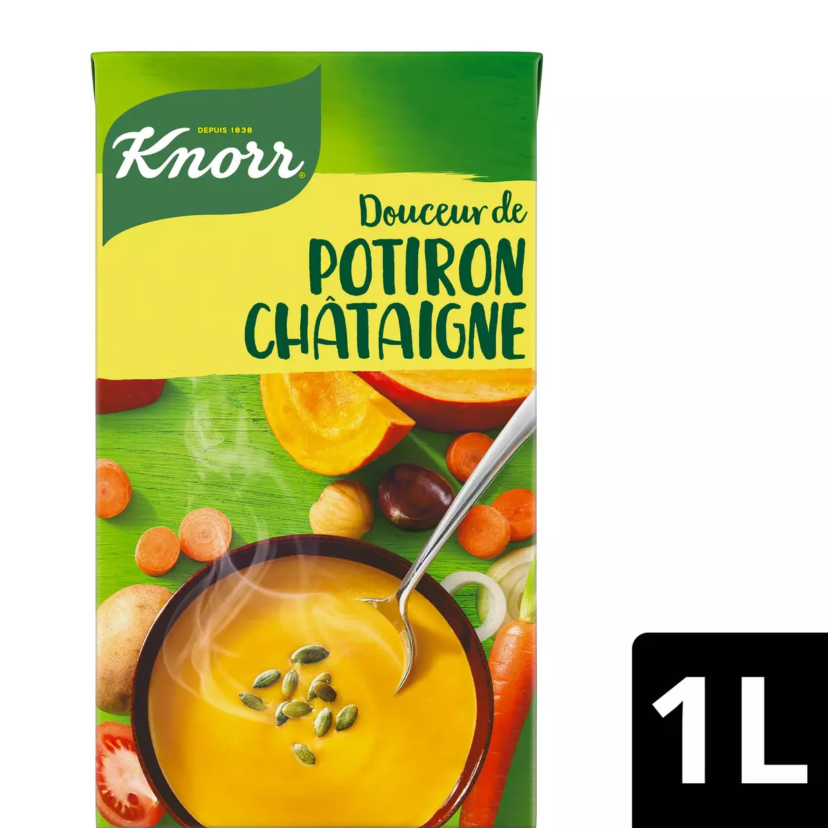 KNORR Soupe douceur de potiron et châtaigne 4 parts 1l
