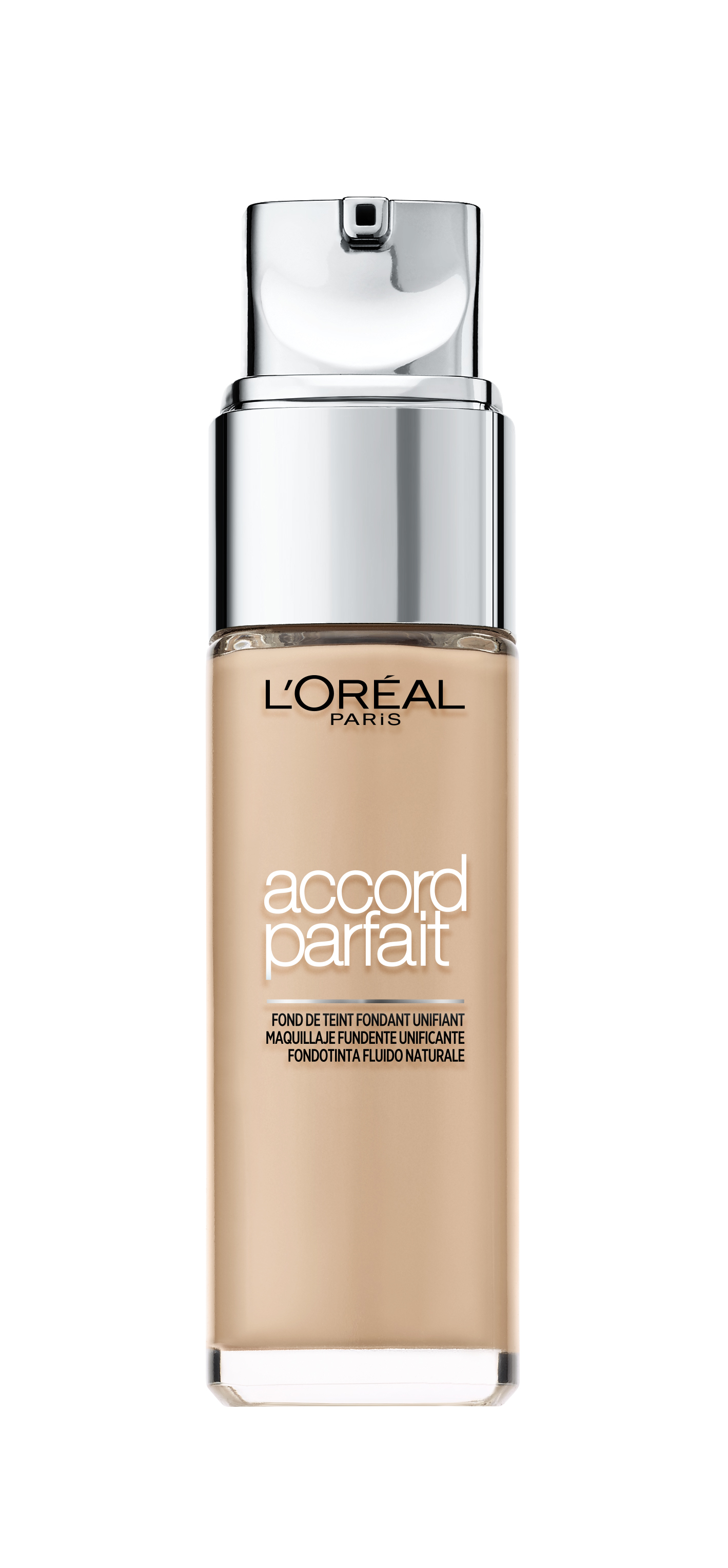 Voir la diapositive 2 : L'OREAL Accord Parfait fond de teint fluide unifiant 1.5N lin 30ml