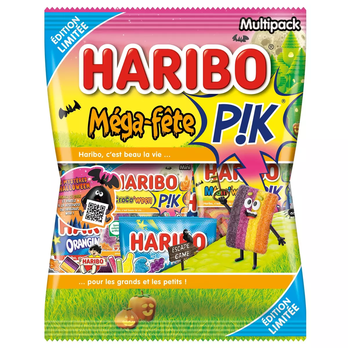 HARIBO Mega-fête Pik Halloween mini sachets 720g