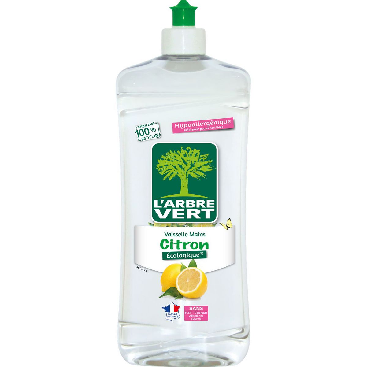 L'ARBRE VERT Liquide Vaisselle Ecolabel citron 750ml