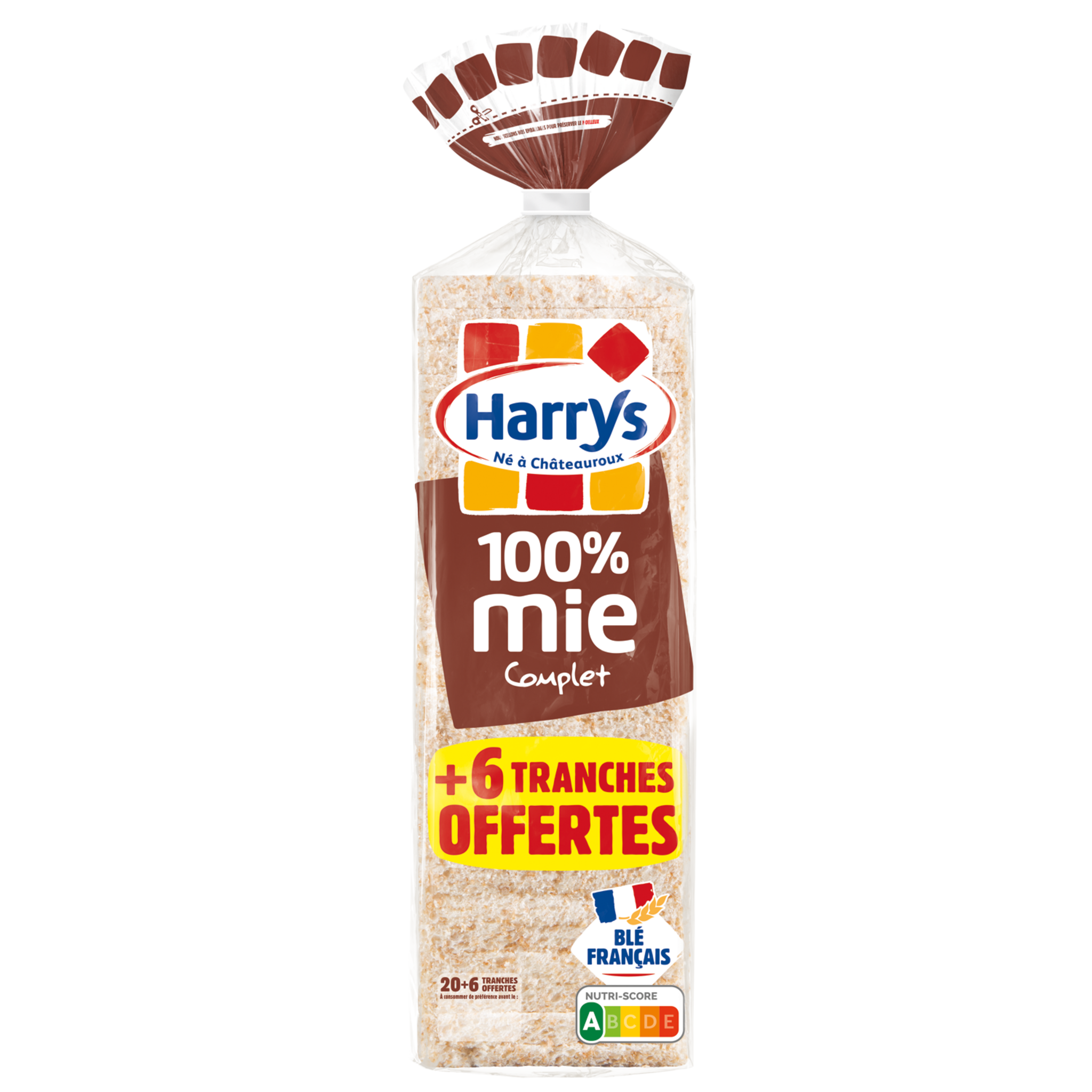HARRYS Pain 100% mie complet 26+6 offerts 650g