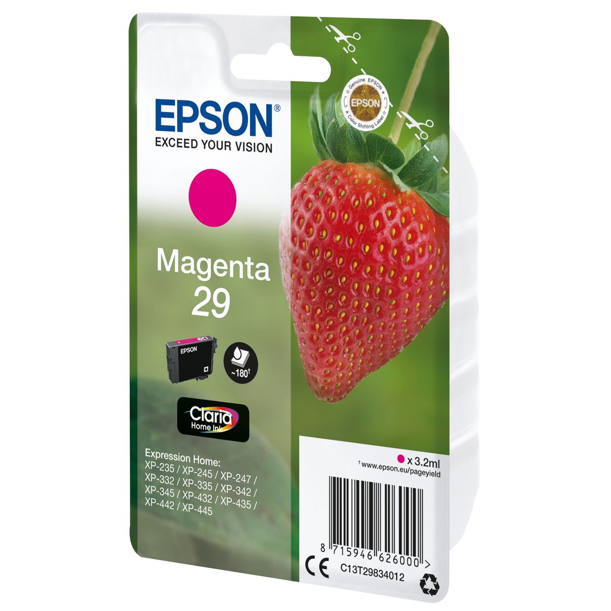 EPSON CARTOUCHE MAGENTA EPSON XP-235/332 180 P FRAISE XP-432