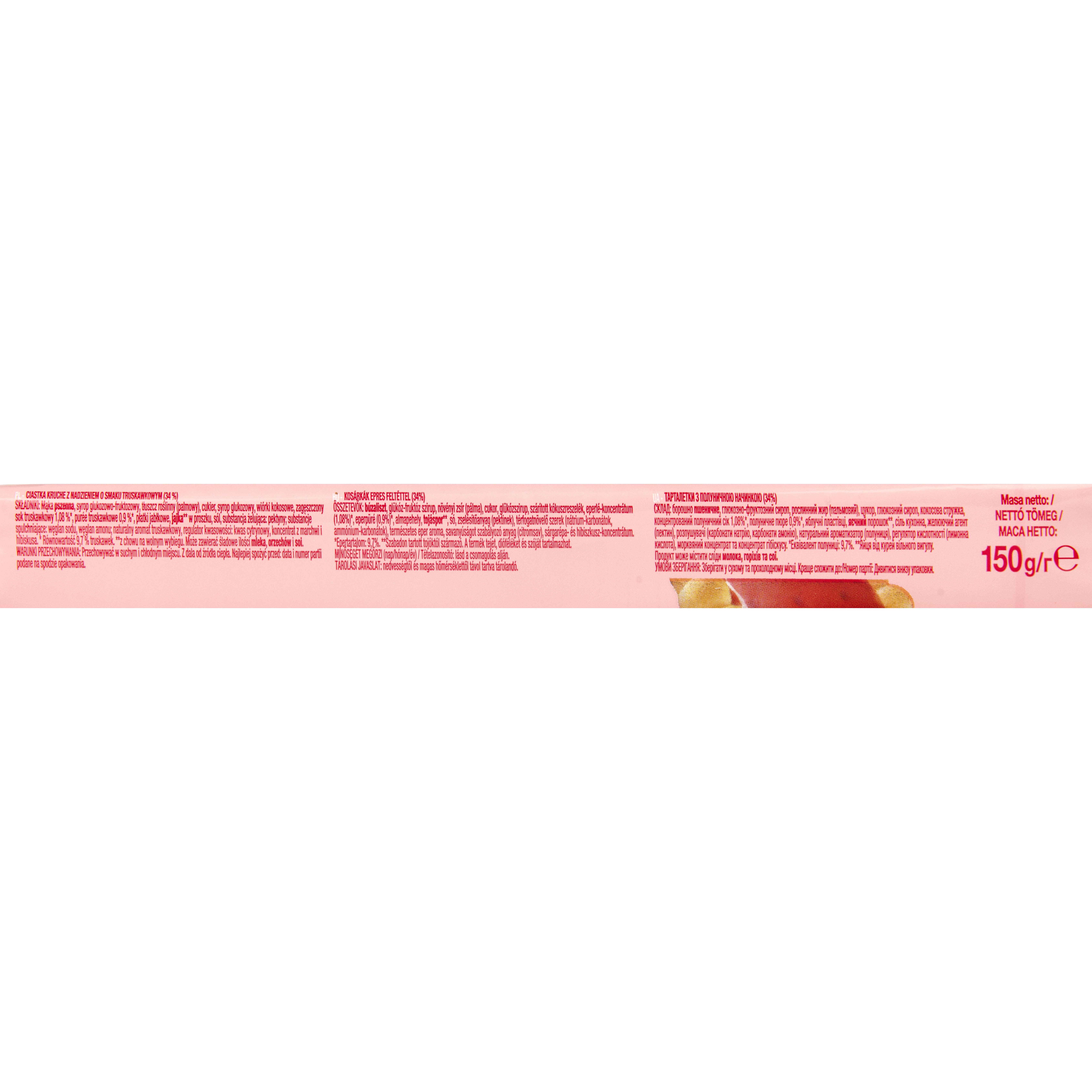 Voir la diapositive 2 : AUCHAN Tartelettes nappées saveur fraise 8 tartelettes 150g