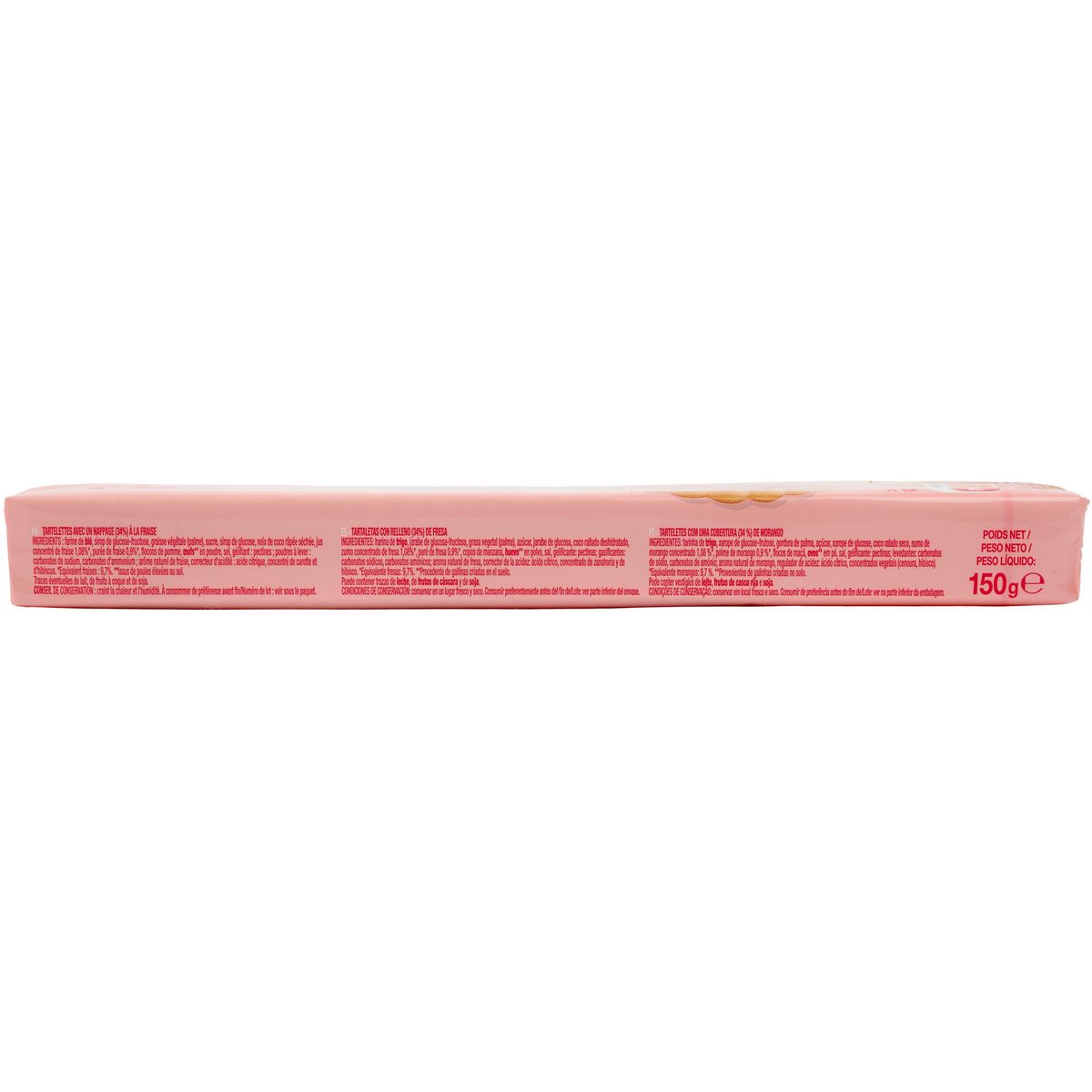 AUCHAN Tartelettes nappées saveur fraise 8 tartelettes 150g