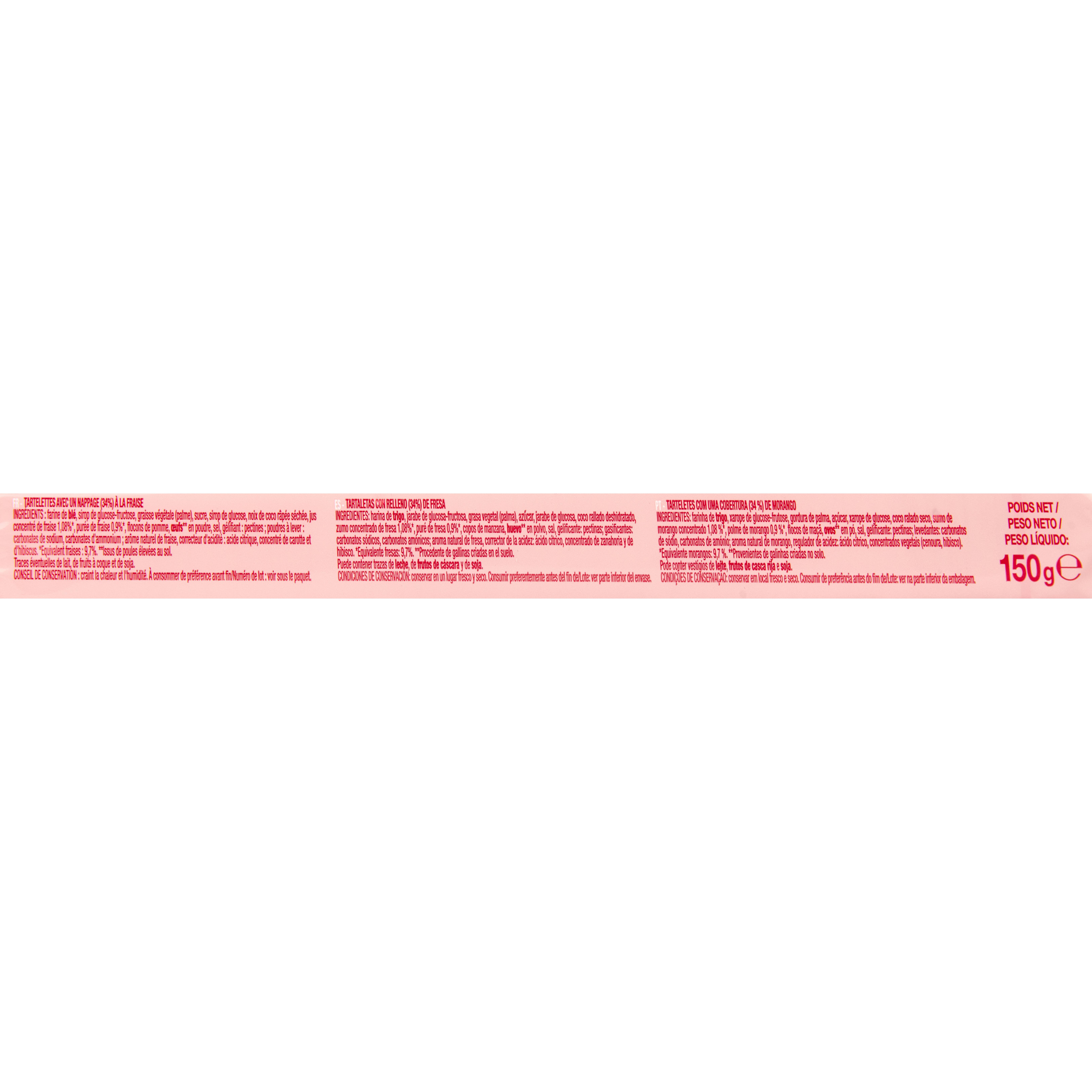 Voir la diapositive 6 : AUCHAN Tartelettes nappées saveur fraise 8 tartelettes 150g
