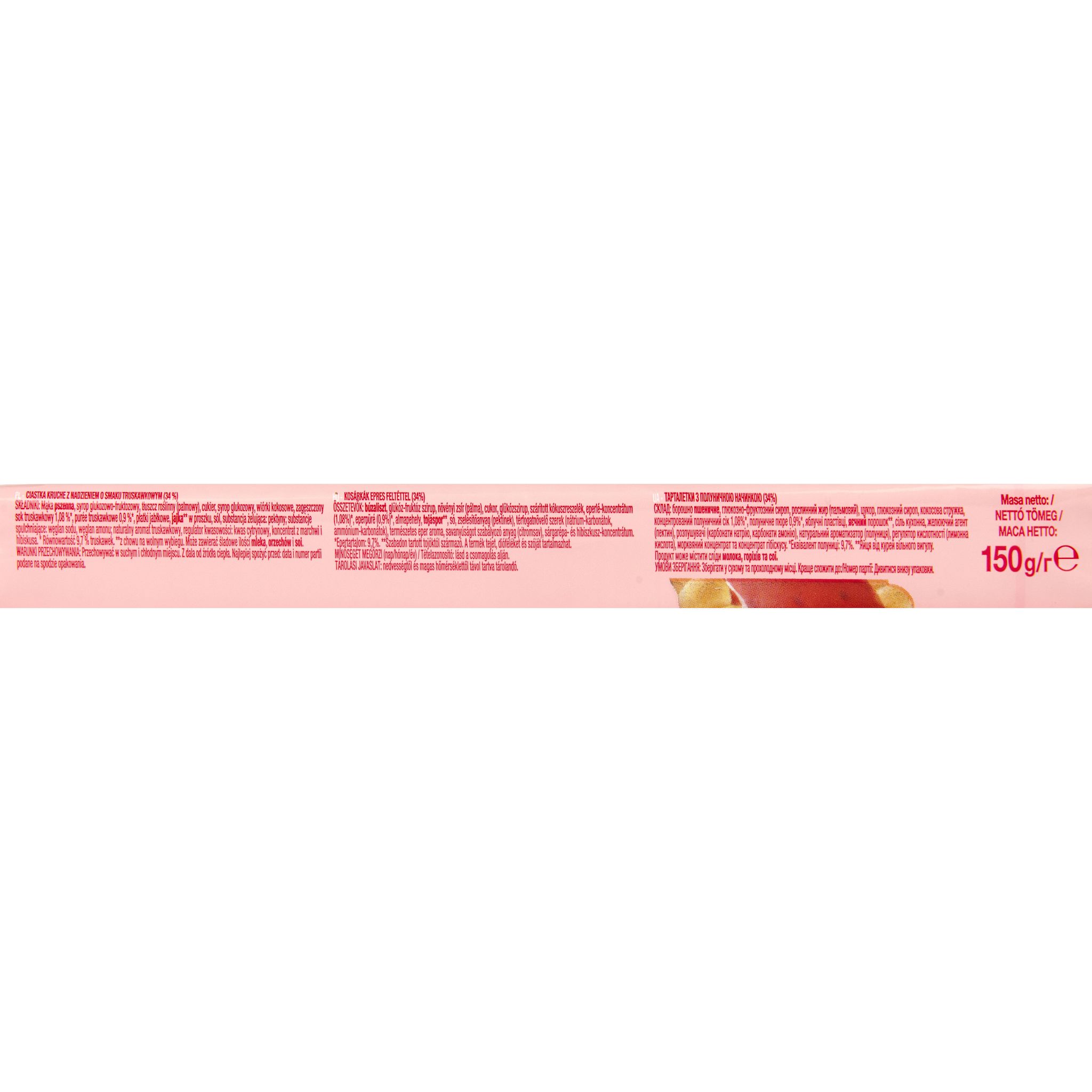 Voir la diapositive 7 : AUCHAN Tartelettes nappées saveur fraise 8 tartelettes 150g