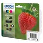 Voir la diapositive 2 : EPSON PACK 4 CARTOUCHES XL FRAISE N/C/M/J XP-235