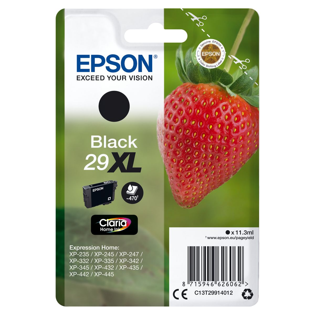 EPSON CARTOUCHES NOIRE XL XP-235/232 FRAISE
