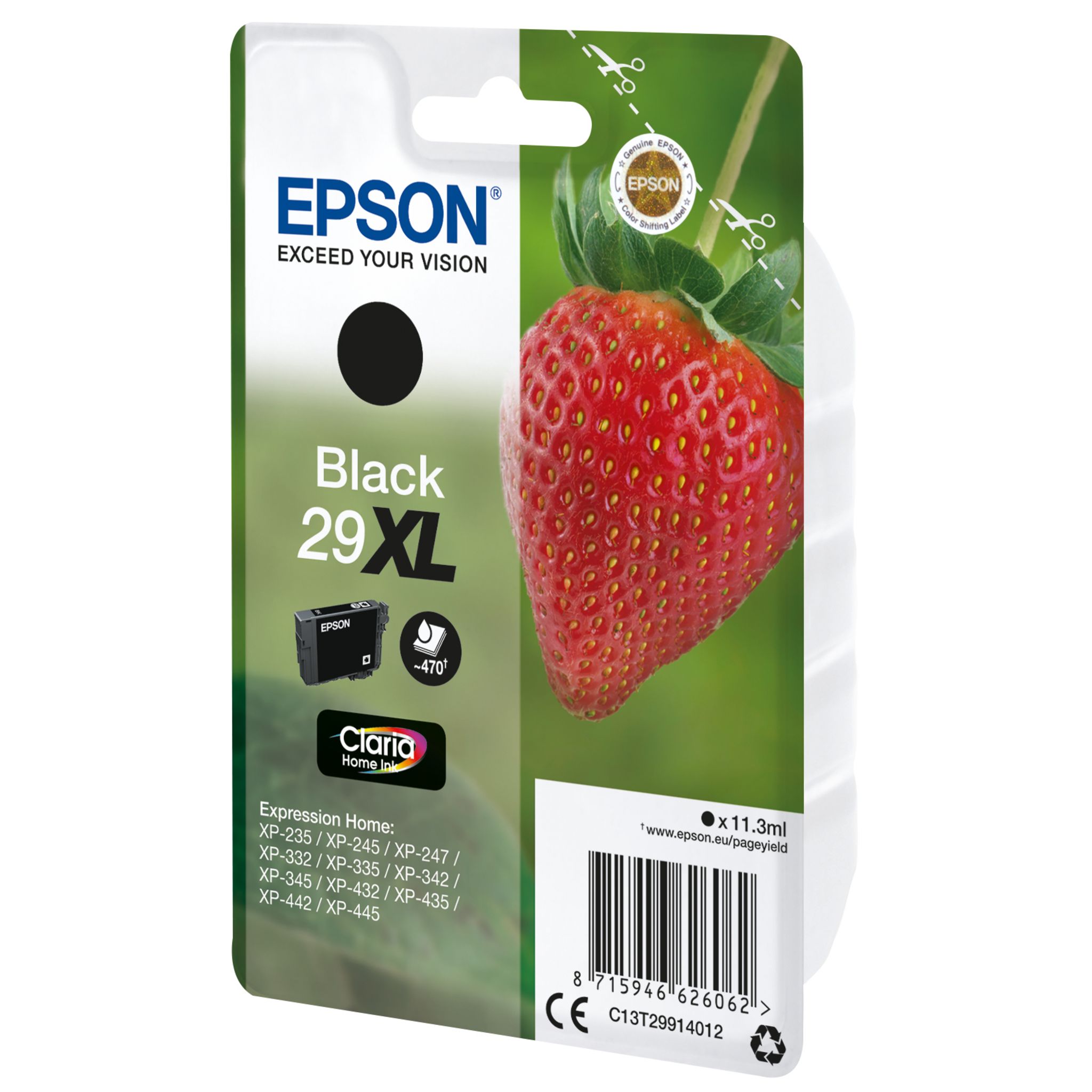 Voir la diapositive 3 : EPSON CARTOUCHES NOIRE XL XP-235/232 FRAISE