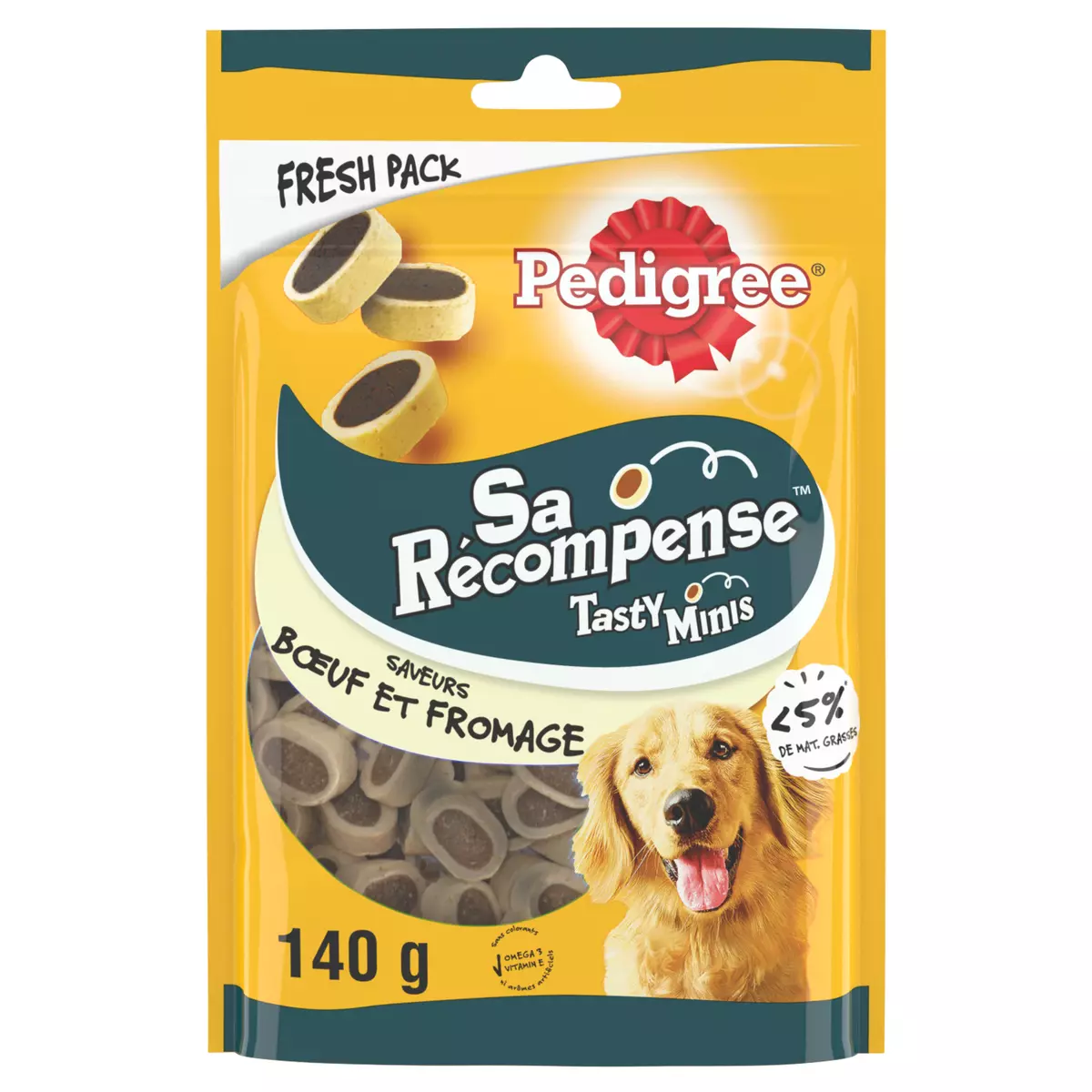 PEDIGREE Friandises tasty minis fromage et boeuf pour chien 140g