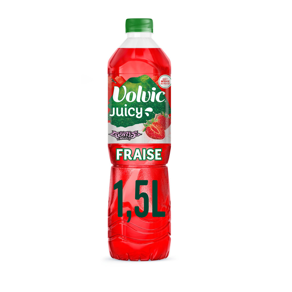 VOLVIC Eau aromatisée Juicy au jus de fraise 1,5l