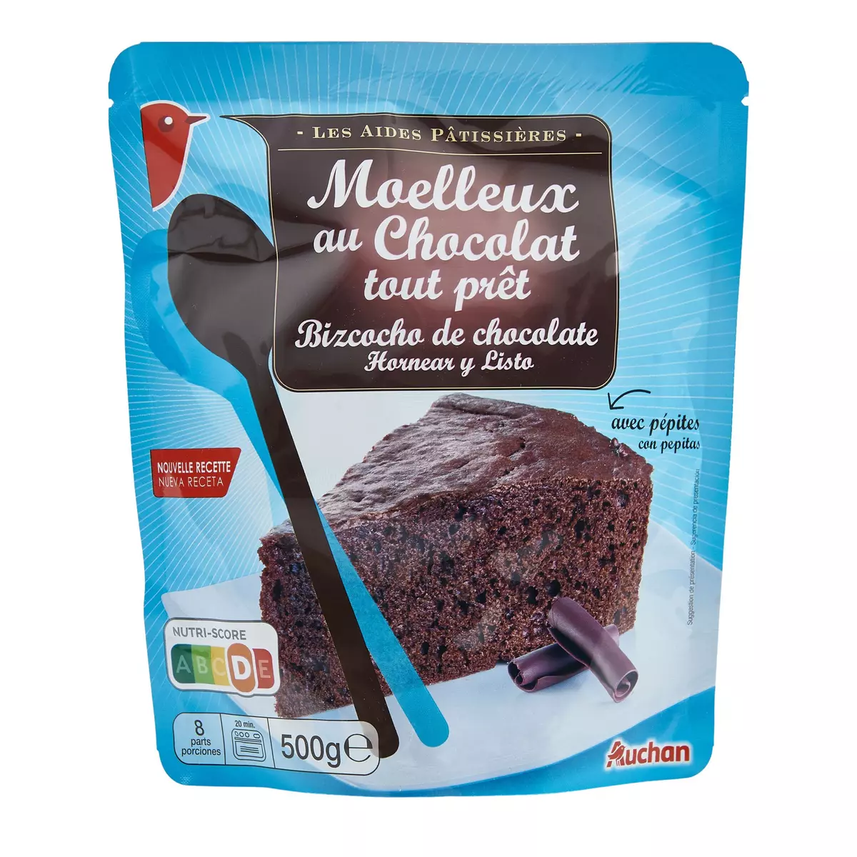 AUCHAN Moelleux au Chocolat tout prêt 8 parts 500g