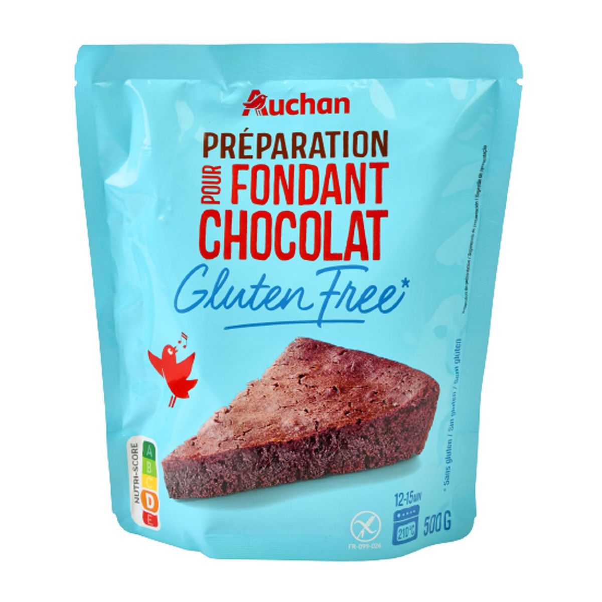 AUCHAN Préparation pour fondant au chocolat sans gluten 500g