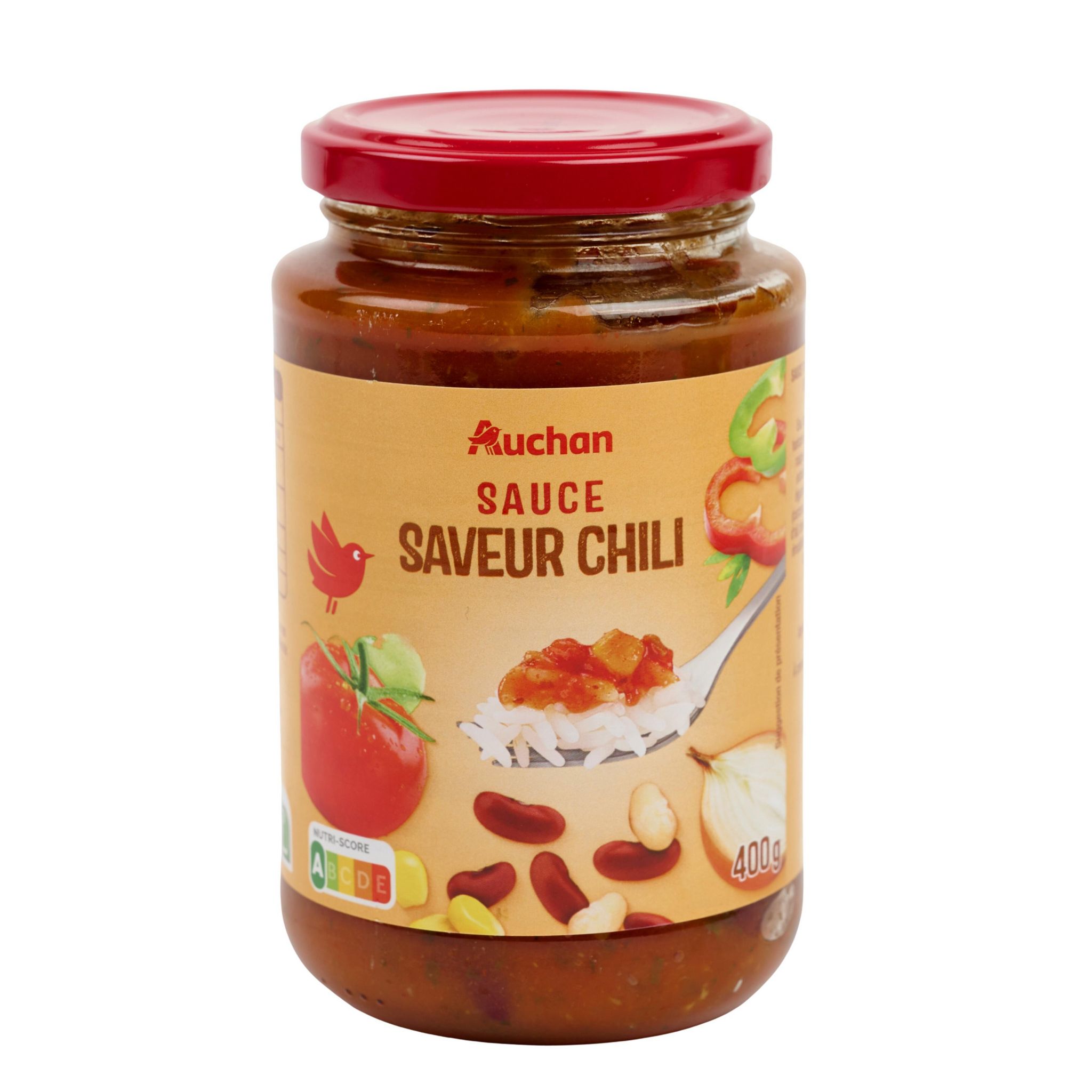 Voir la diapositive 2 : AUCHAN Sauce chili 400g