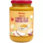 AUCHAN Sauce curry à la noix de coco en bocal 400g