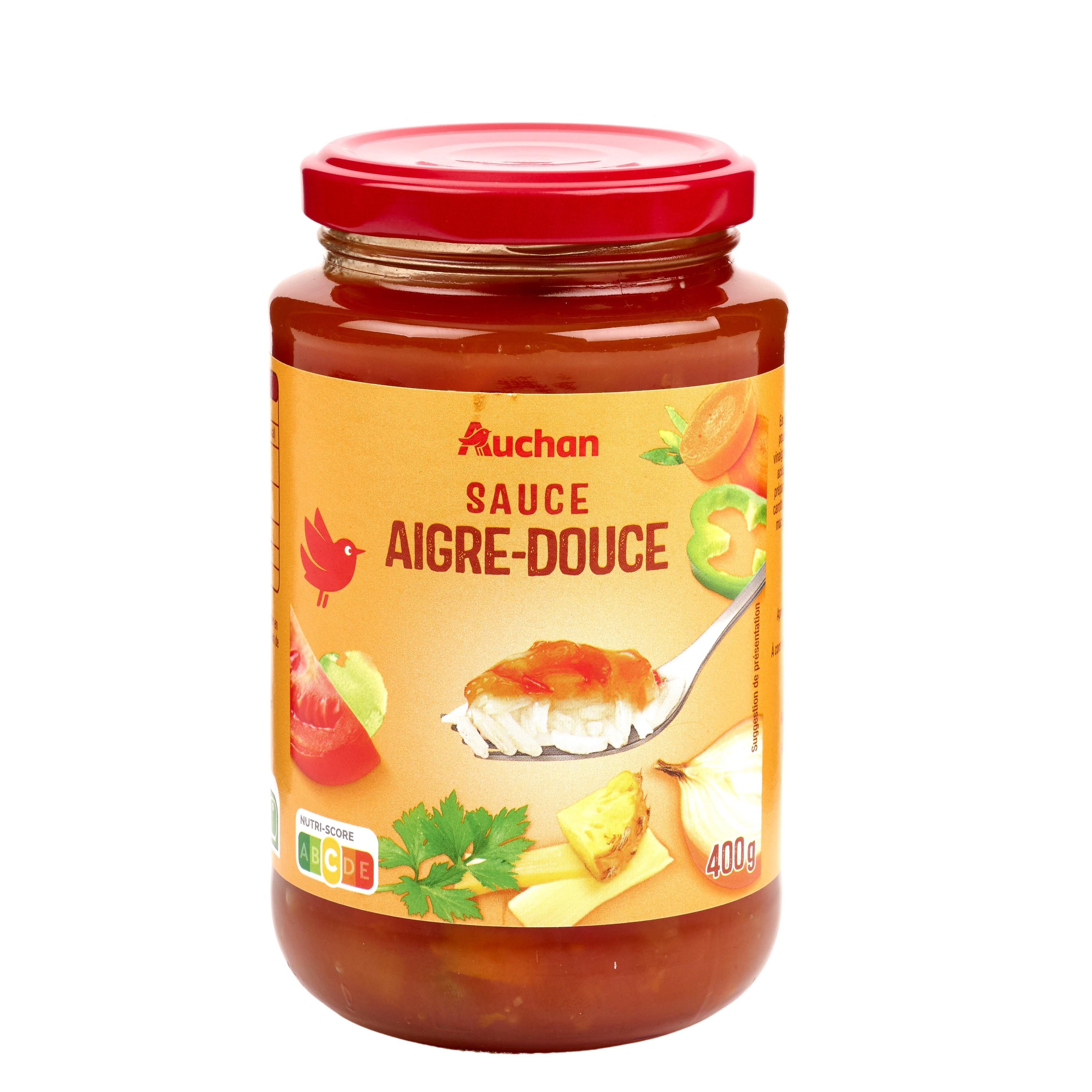 Voir la diapositive 2 : AUCHAN Sauce aigre douce, en bocal 400g