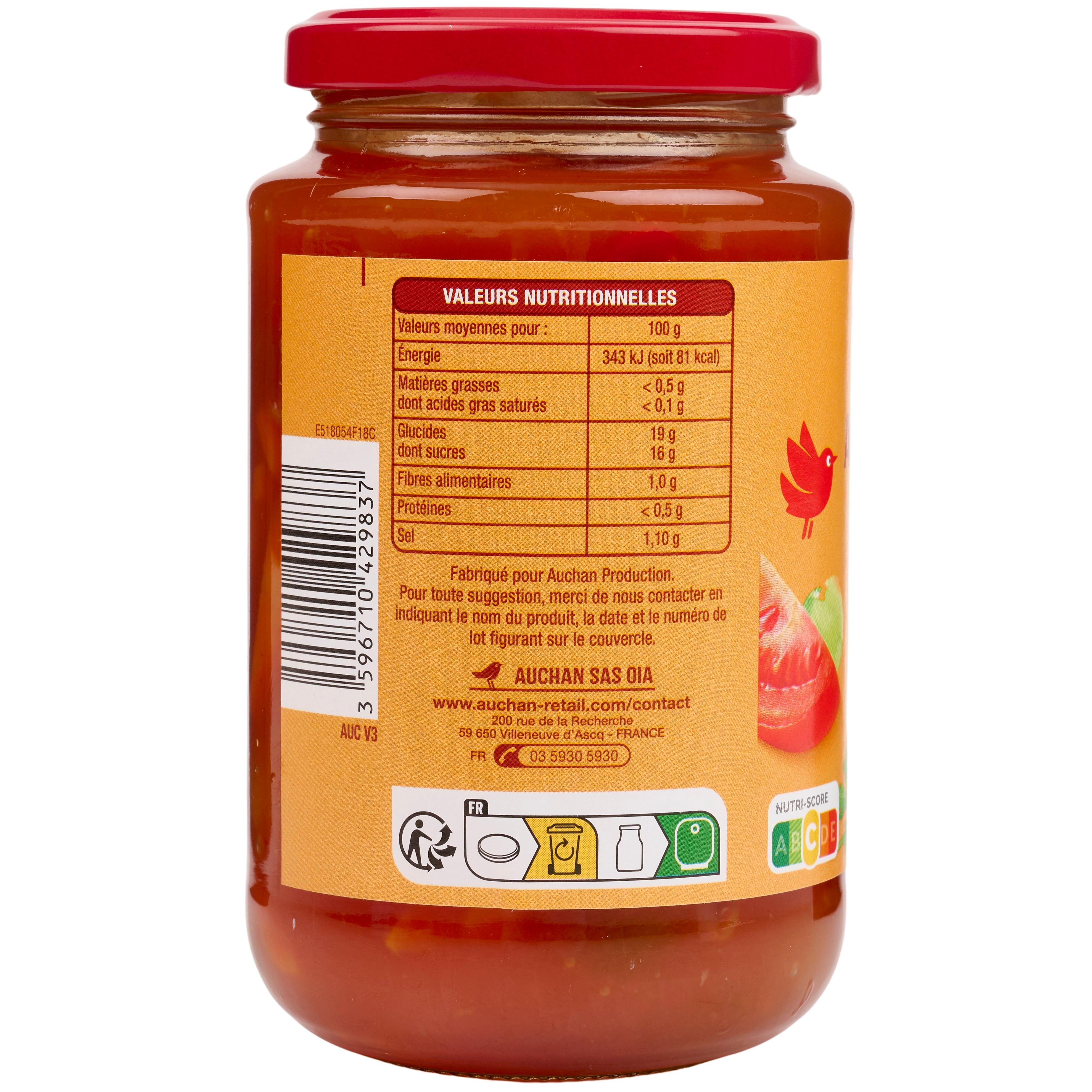 Voir la diapositive 3 : AUCHAN Sauce aigre douce, en bocal 400g