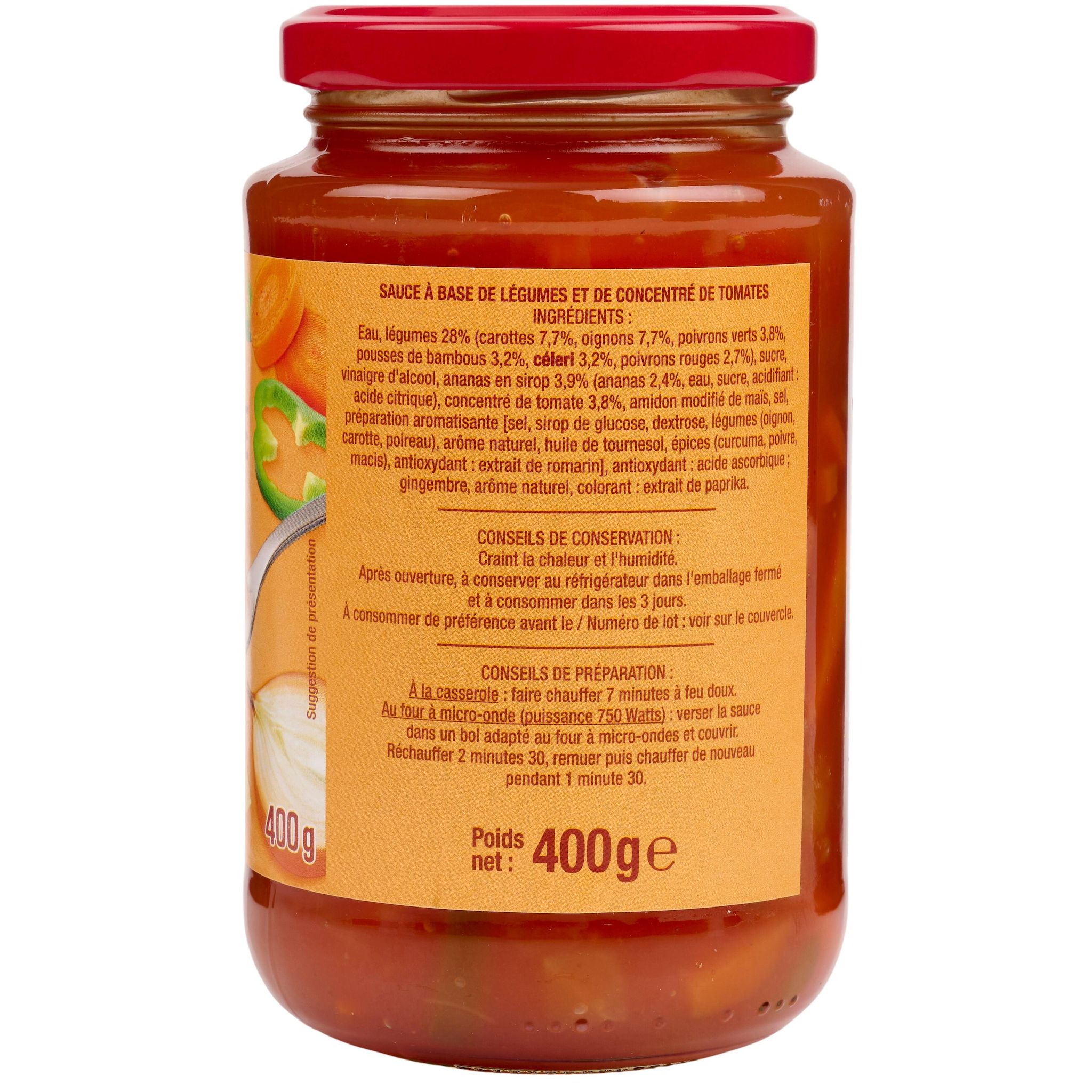 Voir la diapositive 4 : AUCHAN Sauce aigre douce, en bocal 400g