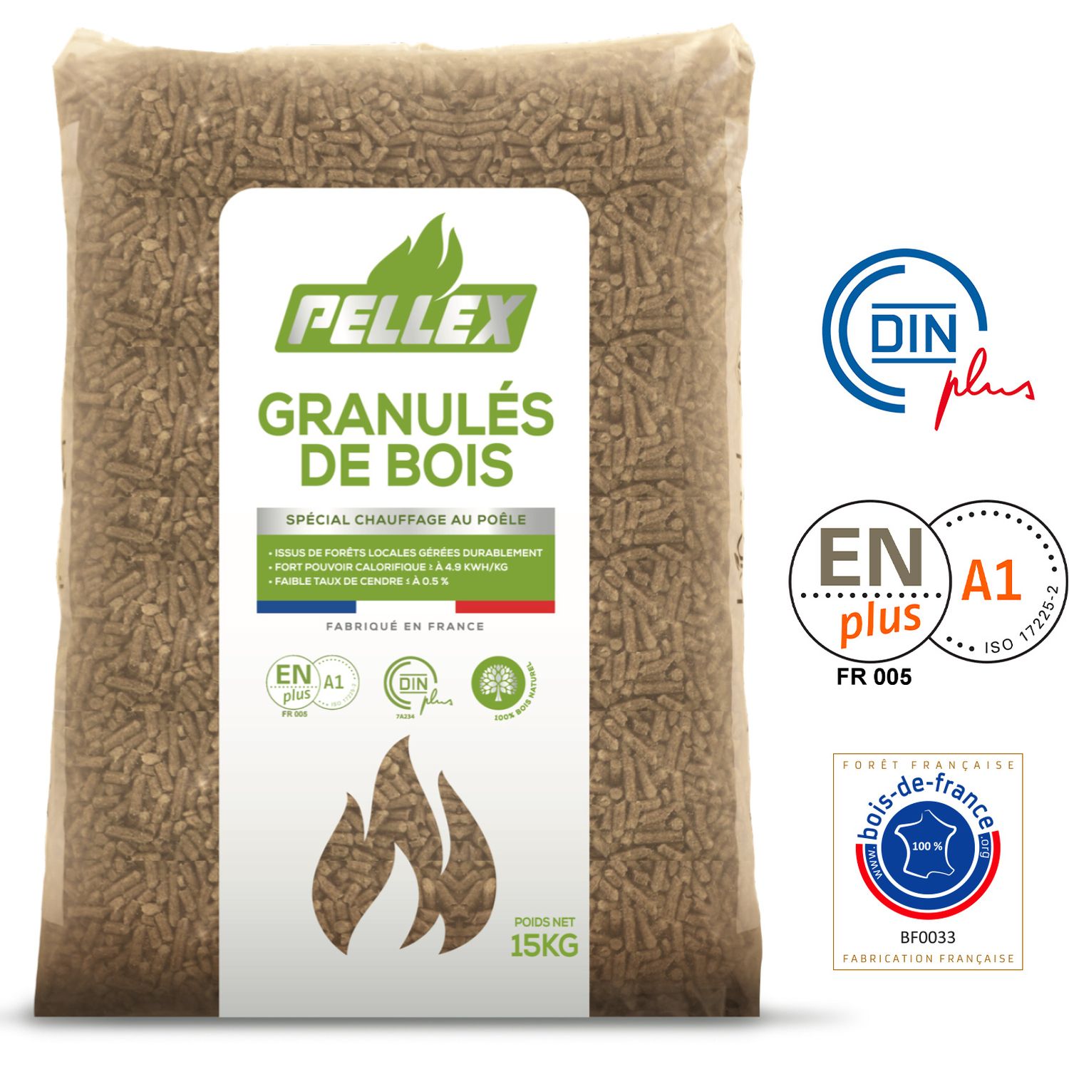 PELLEX Granulés de bois 15 kg
