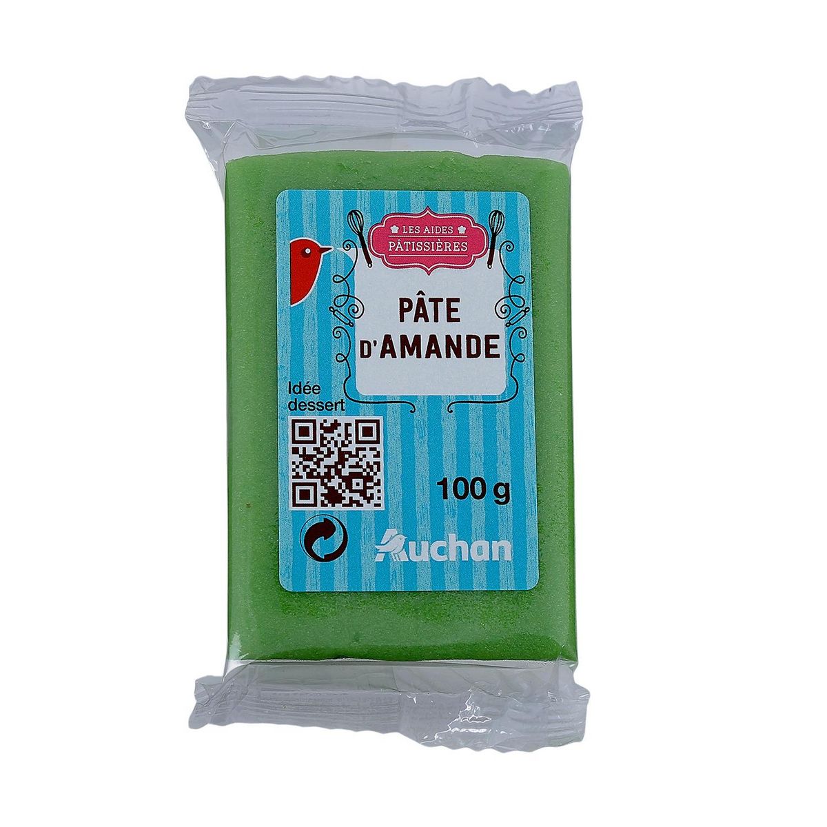 AUCHAN Pâte d'amande verte 100g