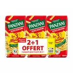 PANZANI Macaroni cuisson rapide 3 minutes 2+1 offert 3x500g