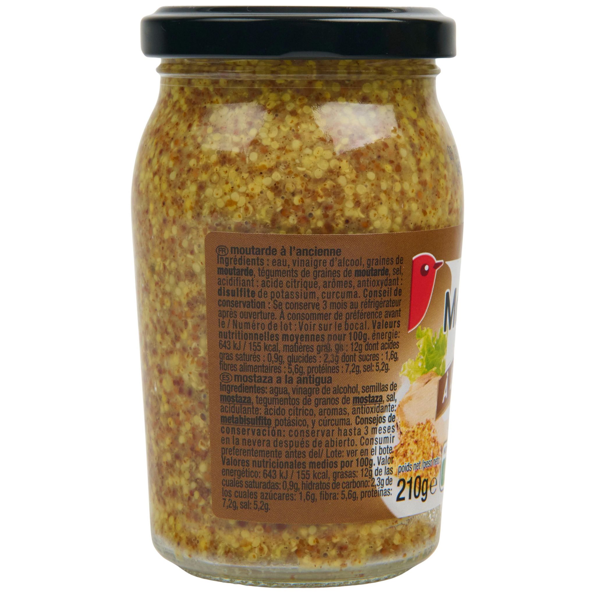 Voir la diapositive 3 : AUCHAN Moutarde à l'ancienne 210g