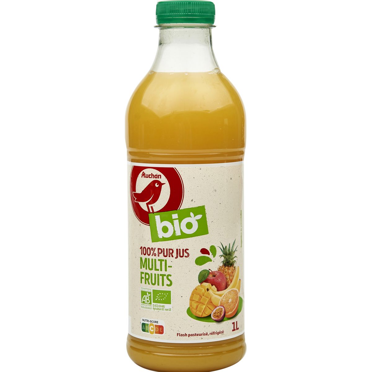 AUCHAN BIO Pur jus multifruits 1L