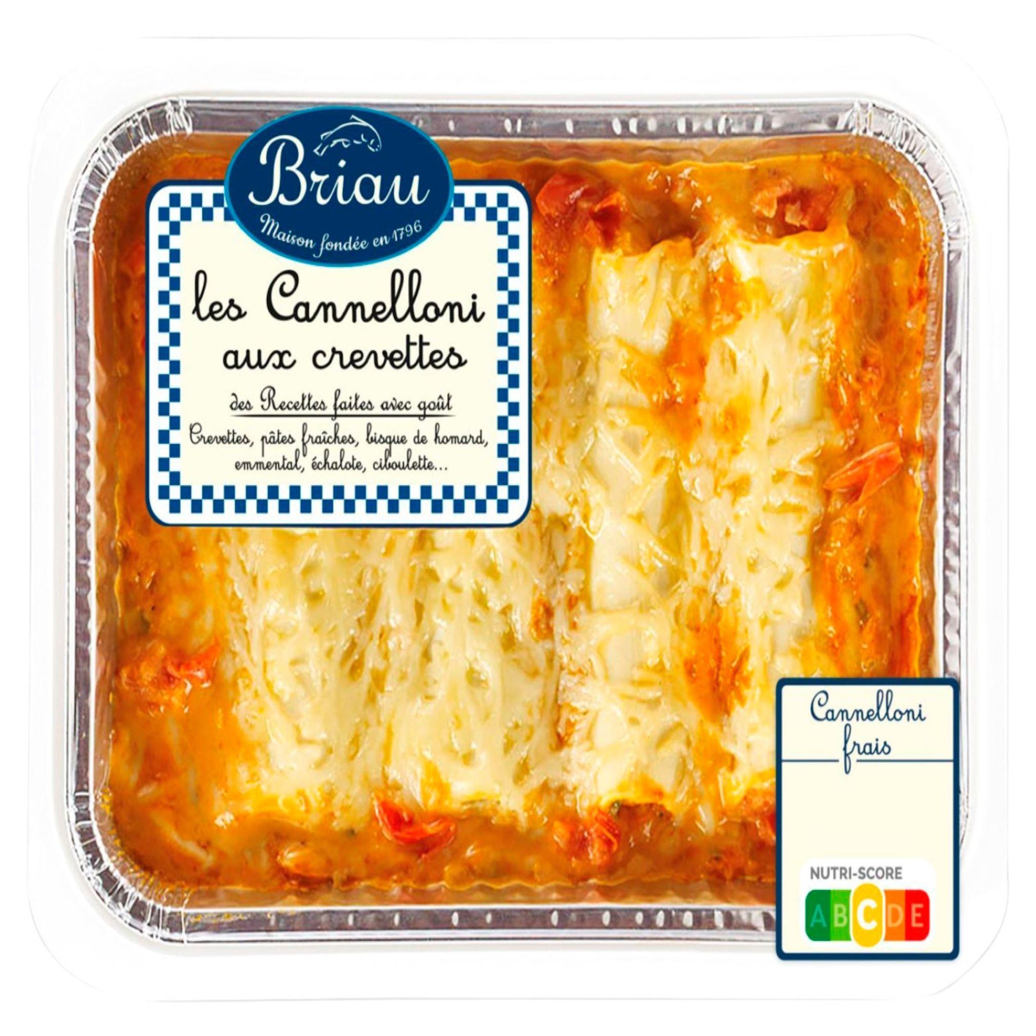 BRIAU Cannelloni aux crevettes sauce hormardine 750 g