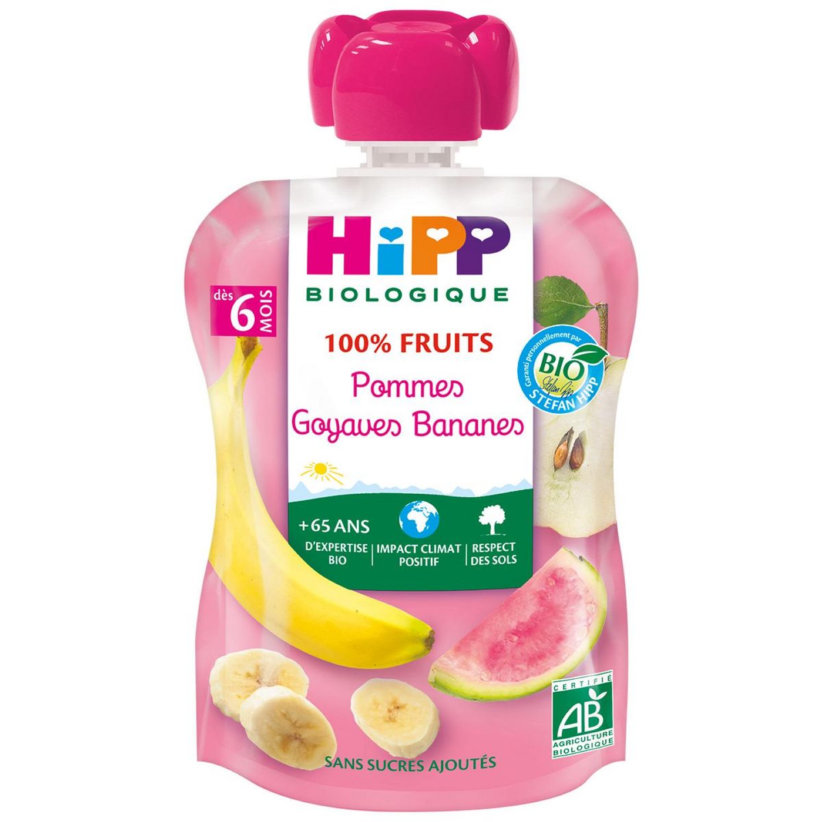 HIPP Bio pomme goyave banane gourde dès 6mois 90g