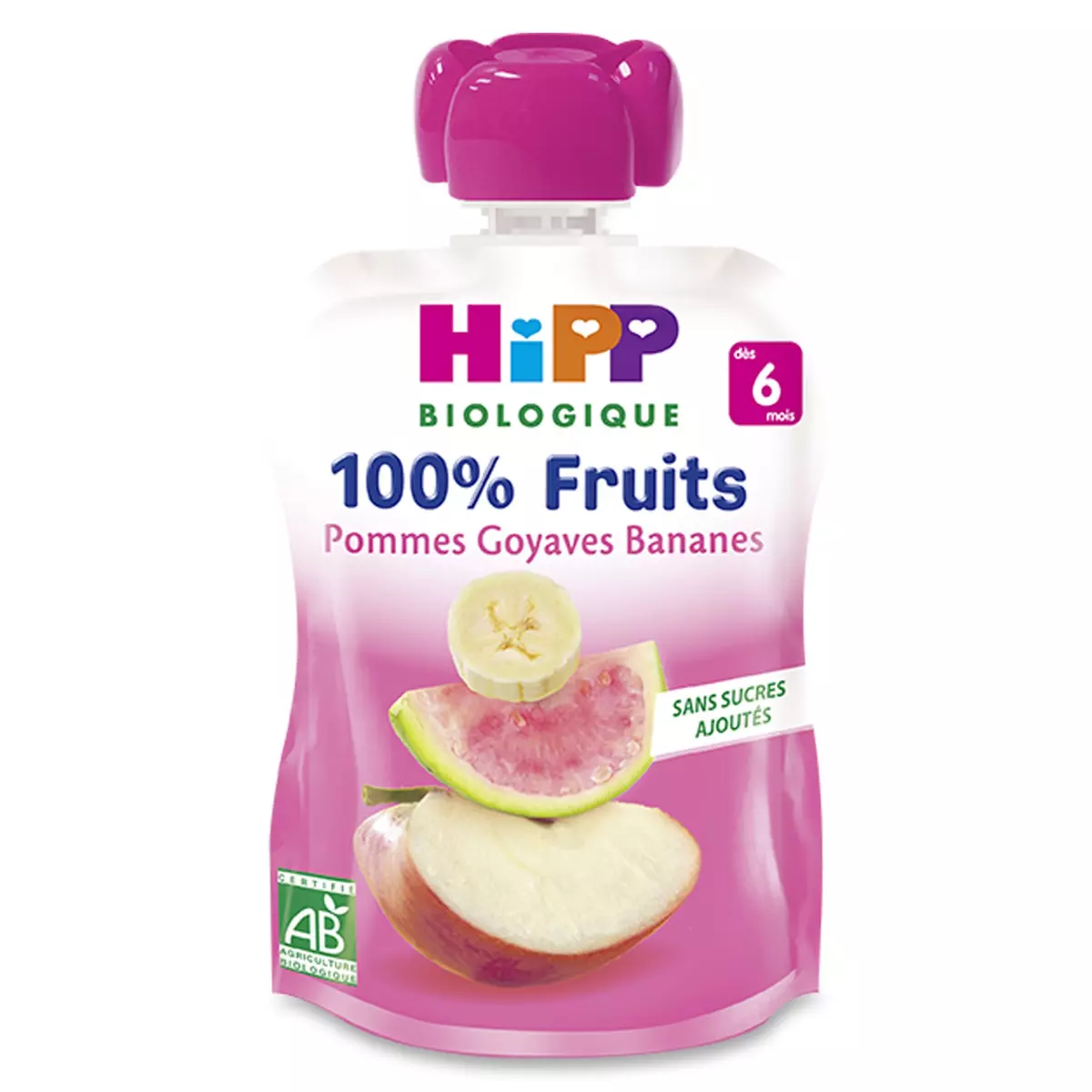 HIPP Bio pomme goyave banane gourde dès 6mois 90g