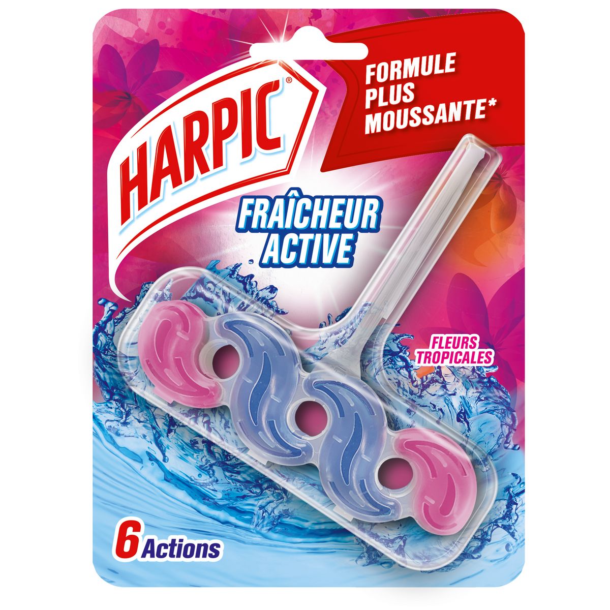 HARPIC Bloc WC cuvette active fresh fleurs Tropicales 1 bloc