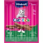 VITAKRAFT Catstick classic au canard & lapin pour chat 3 pièces 200g